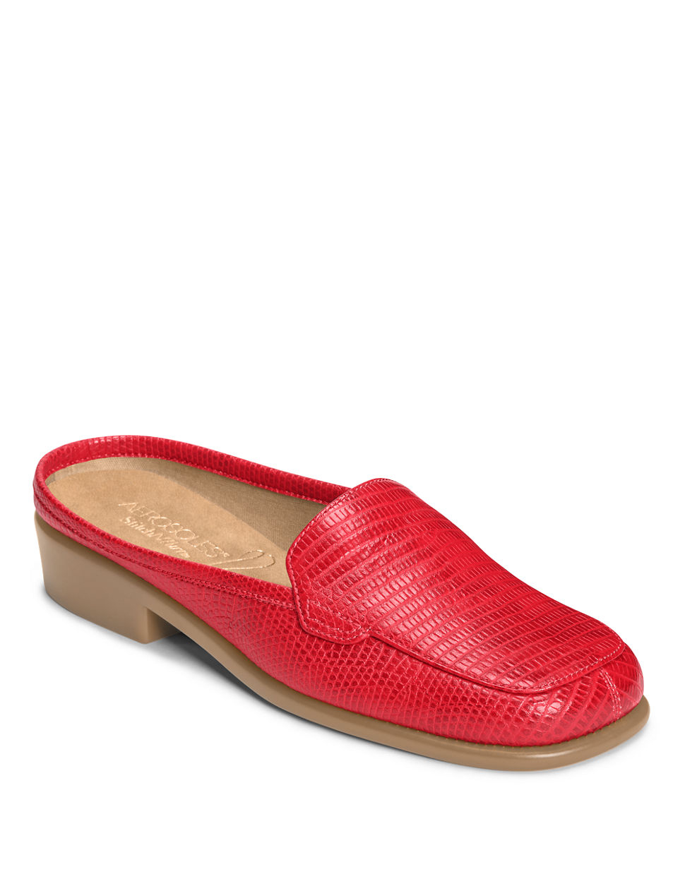 Aerosoles Duble Down Croc Printed Slides in Red (Light Red) | Lyst