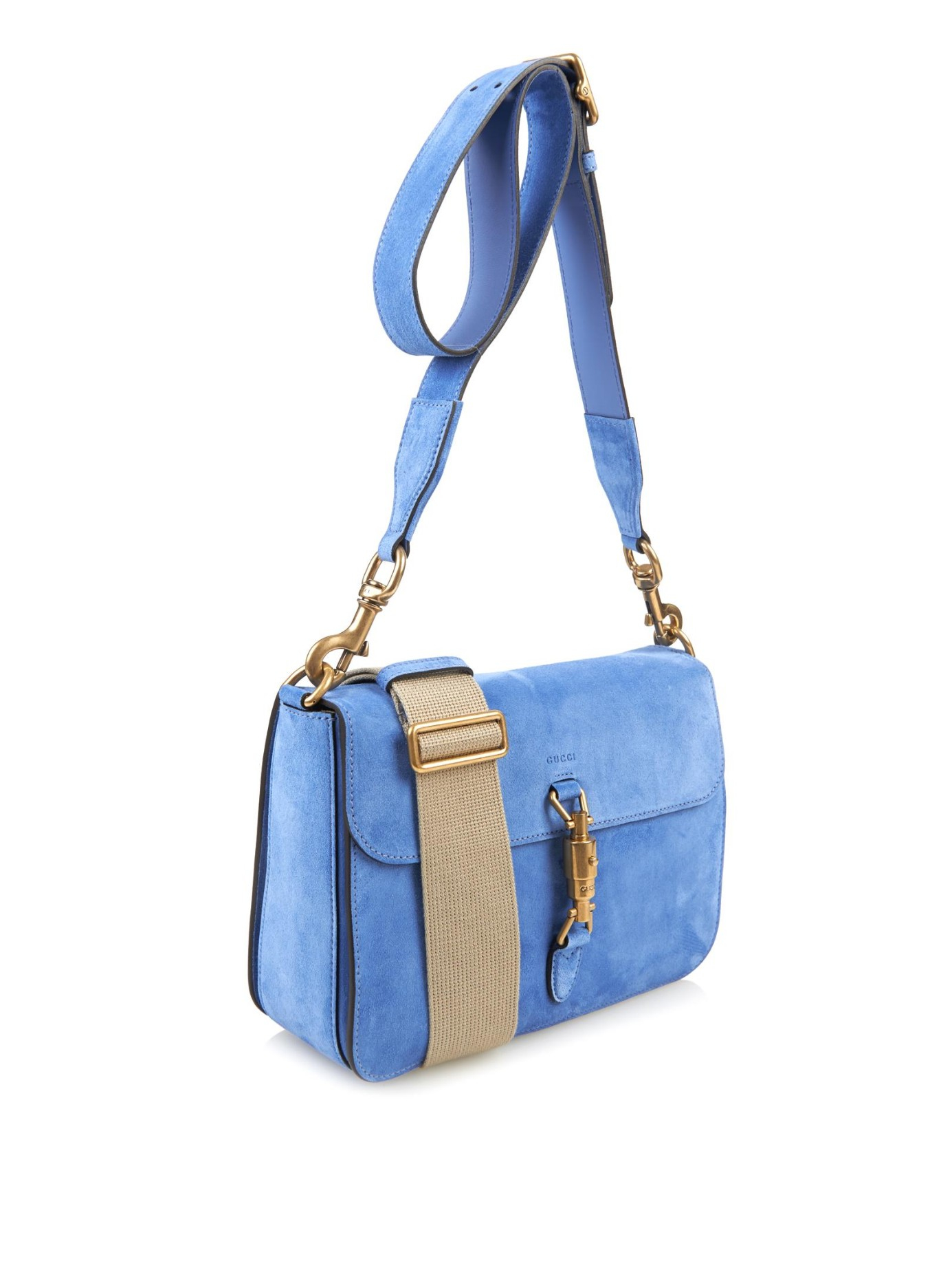 blue suede gucci bag