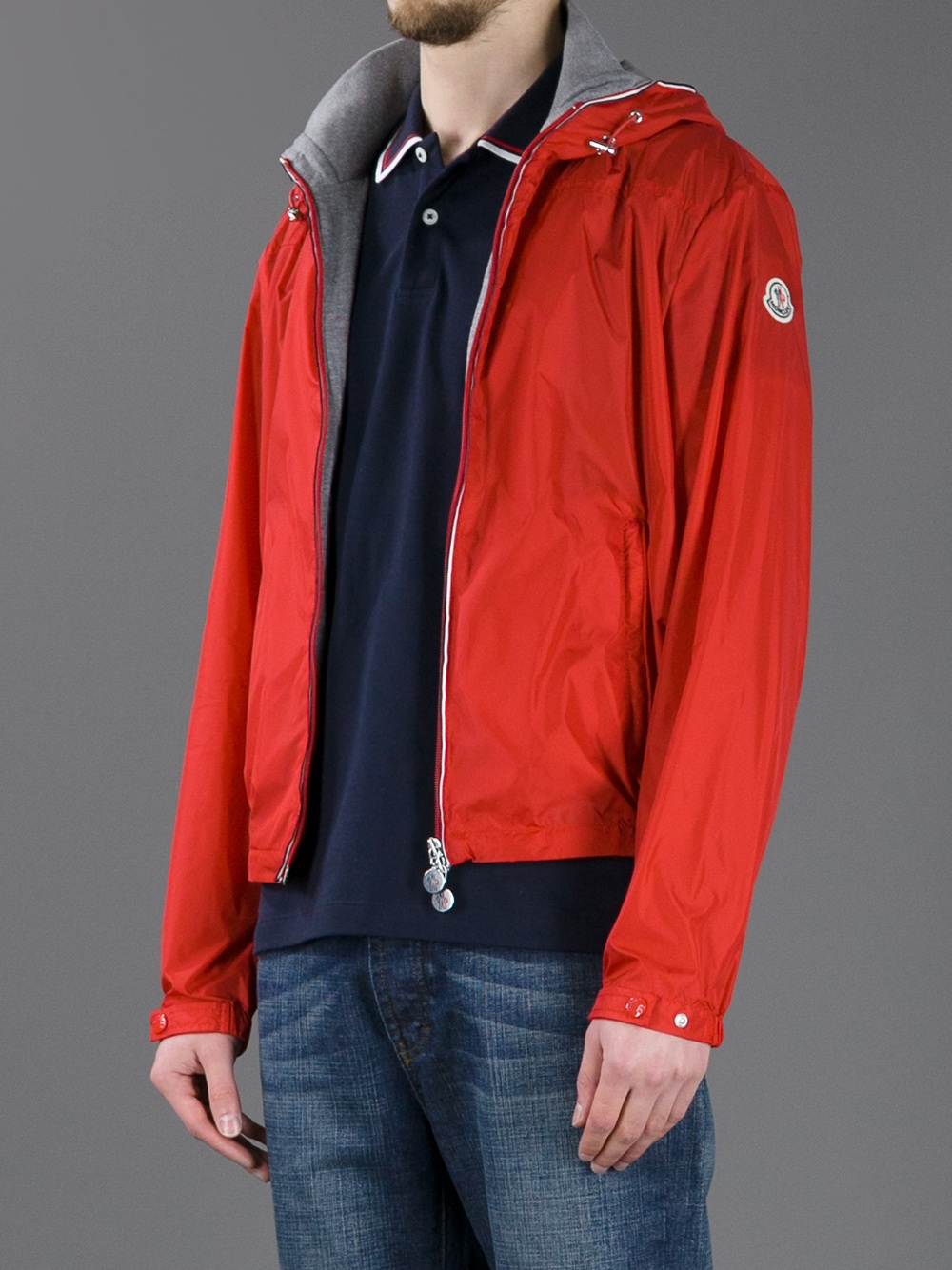 moncler red windbreaker