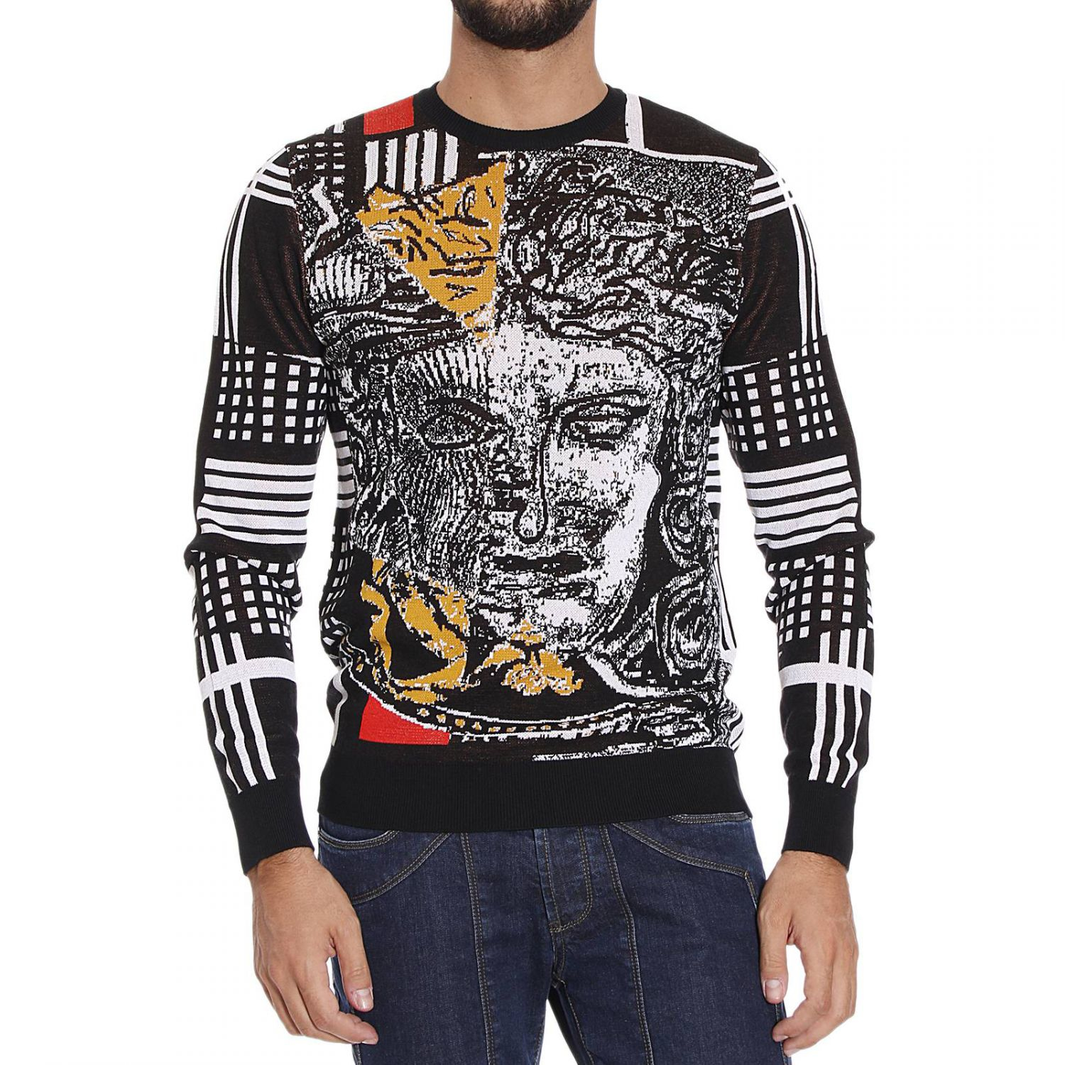Versace Synthetic Jumper in Black for Men - Lyst