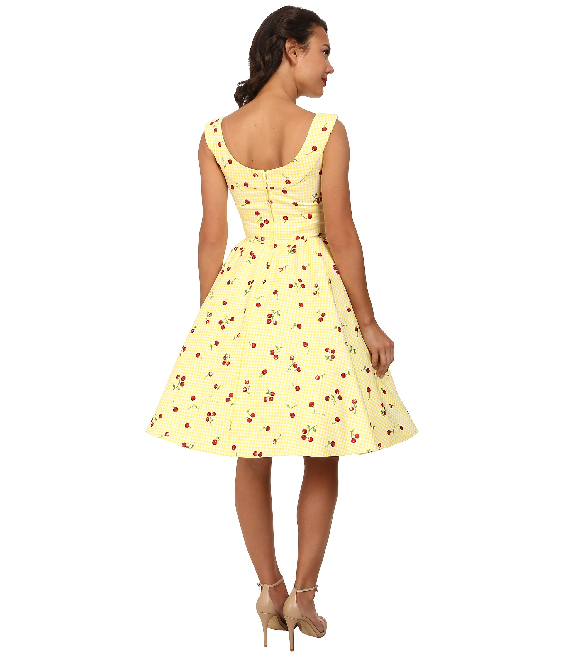 Stop Staring Cherry Lemon Swing Dress in Yellow Lyst