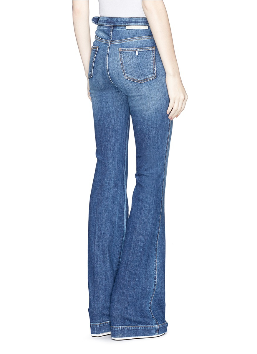 buckle bell bottom jeans