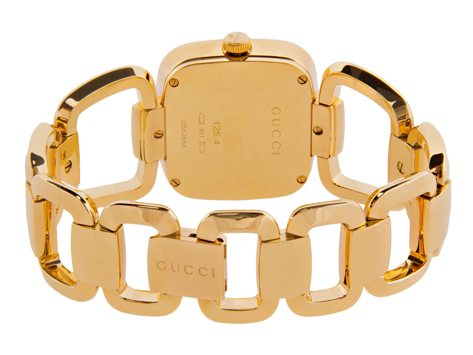 Gucci Ya125408 Women's G- Gold Plated Bracelet Strap Watch in Brown | Lyst