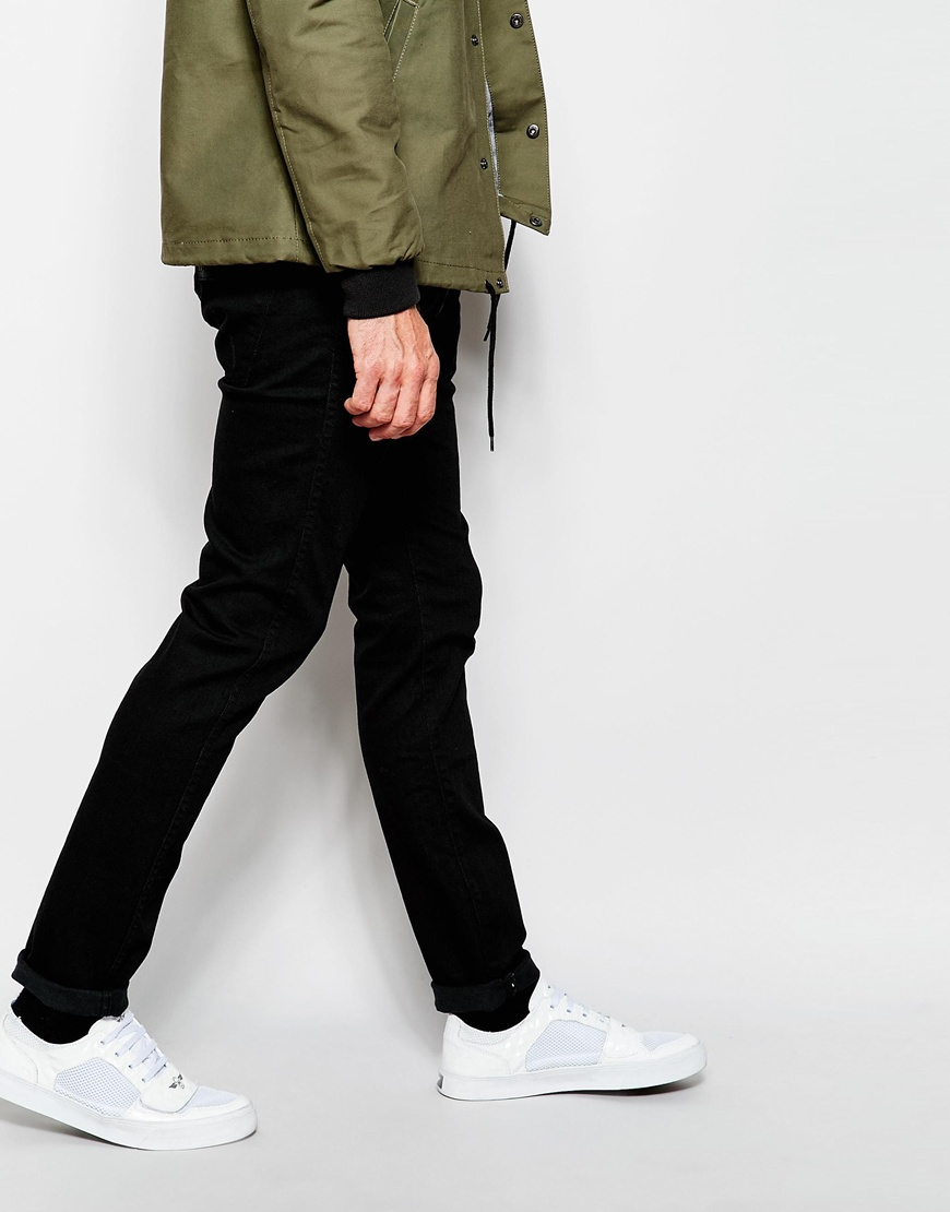 wrangler bryson skinny jeans black