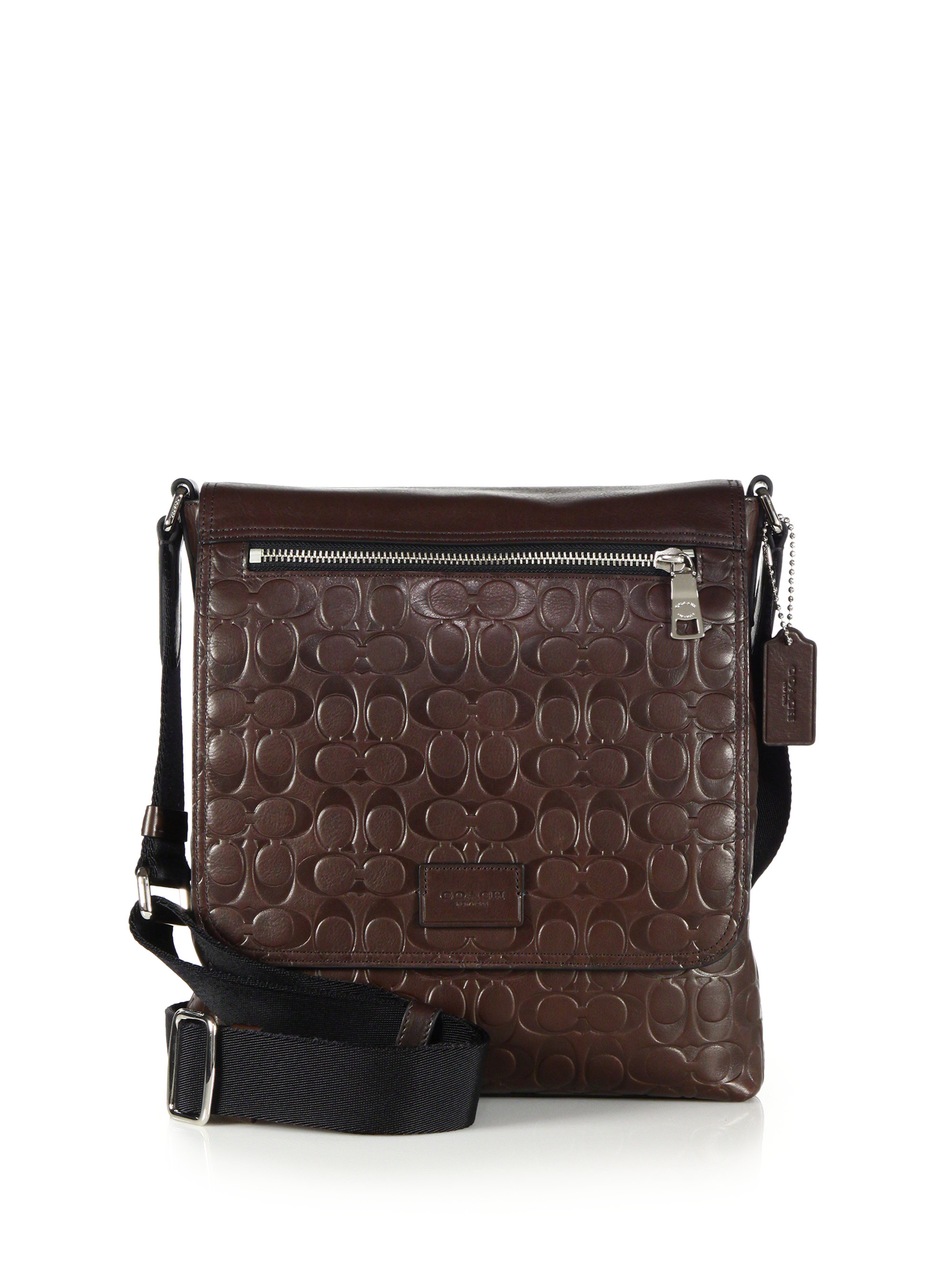 COACH Sullivan Calfskin Leather Crossbody Bag in Dark Brown (Brown) for Men - Lyst