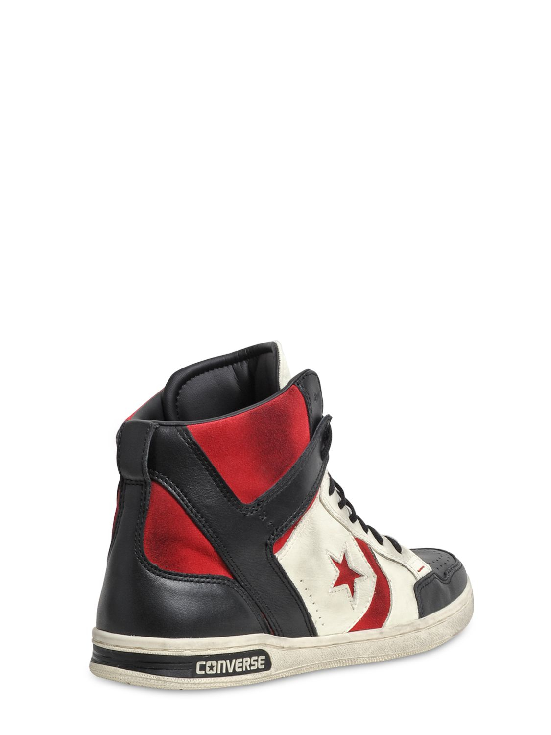 Converse Weapon Leather High Top Sneakers in White for Men | Lyst