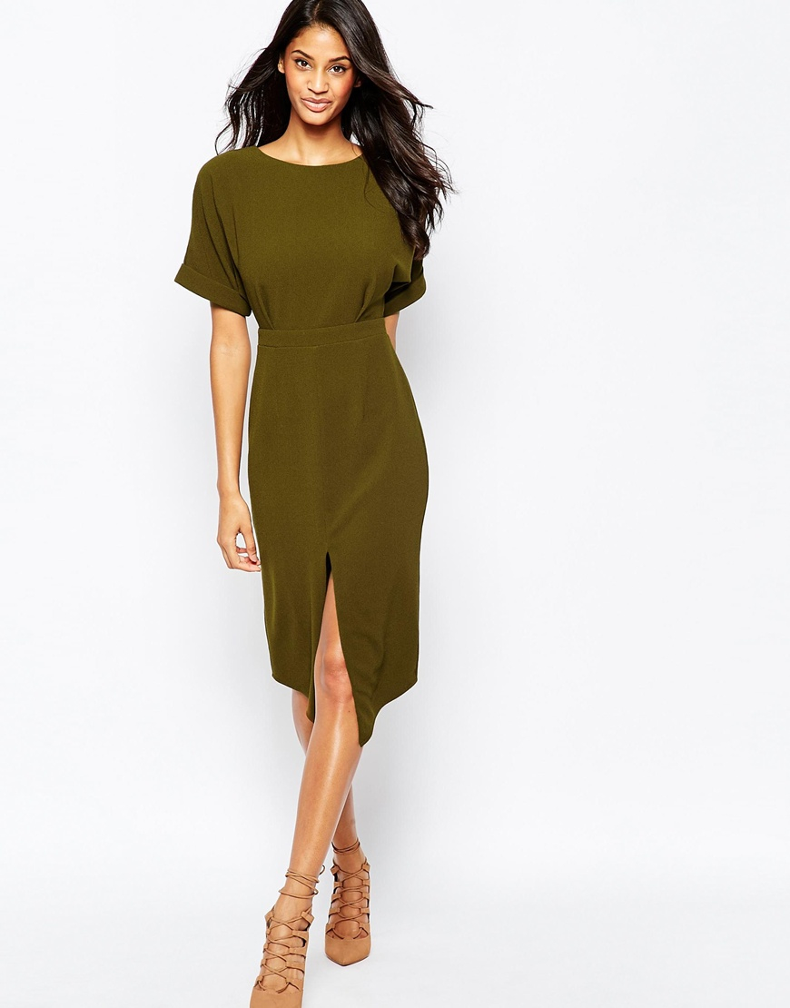 asos khaki dress