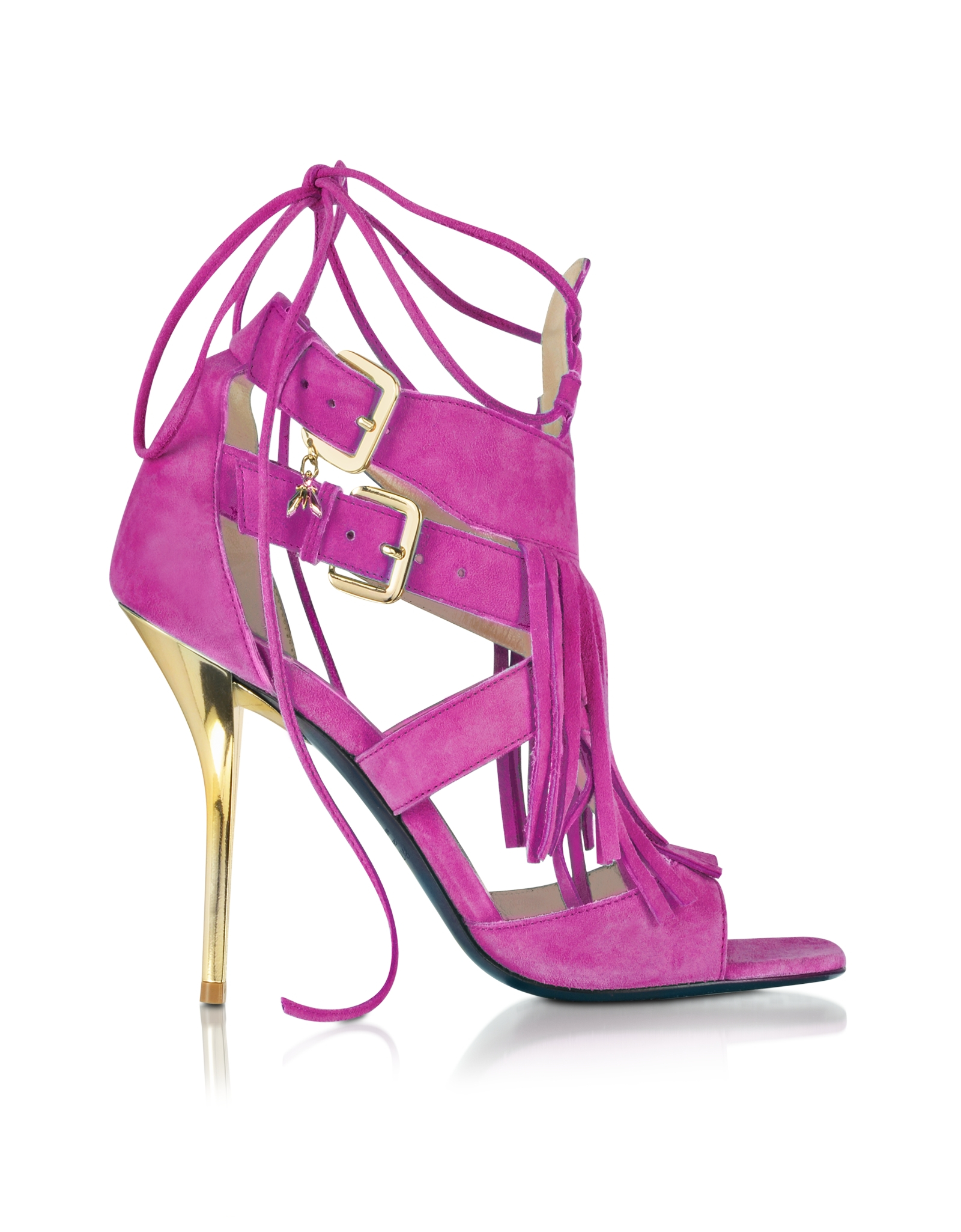 pink fringe heels