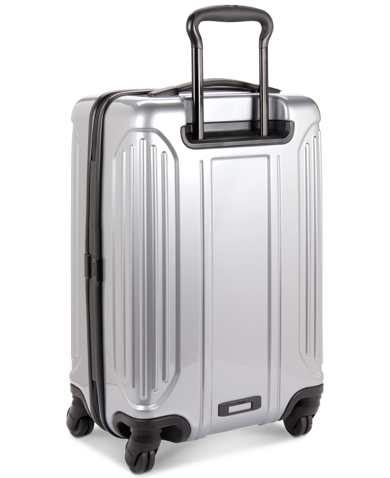 tumi silver luggage