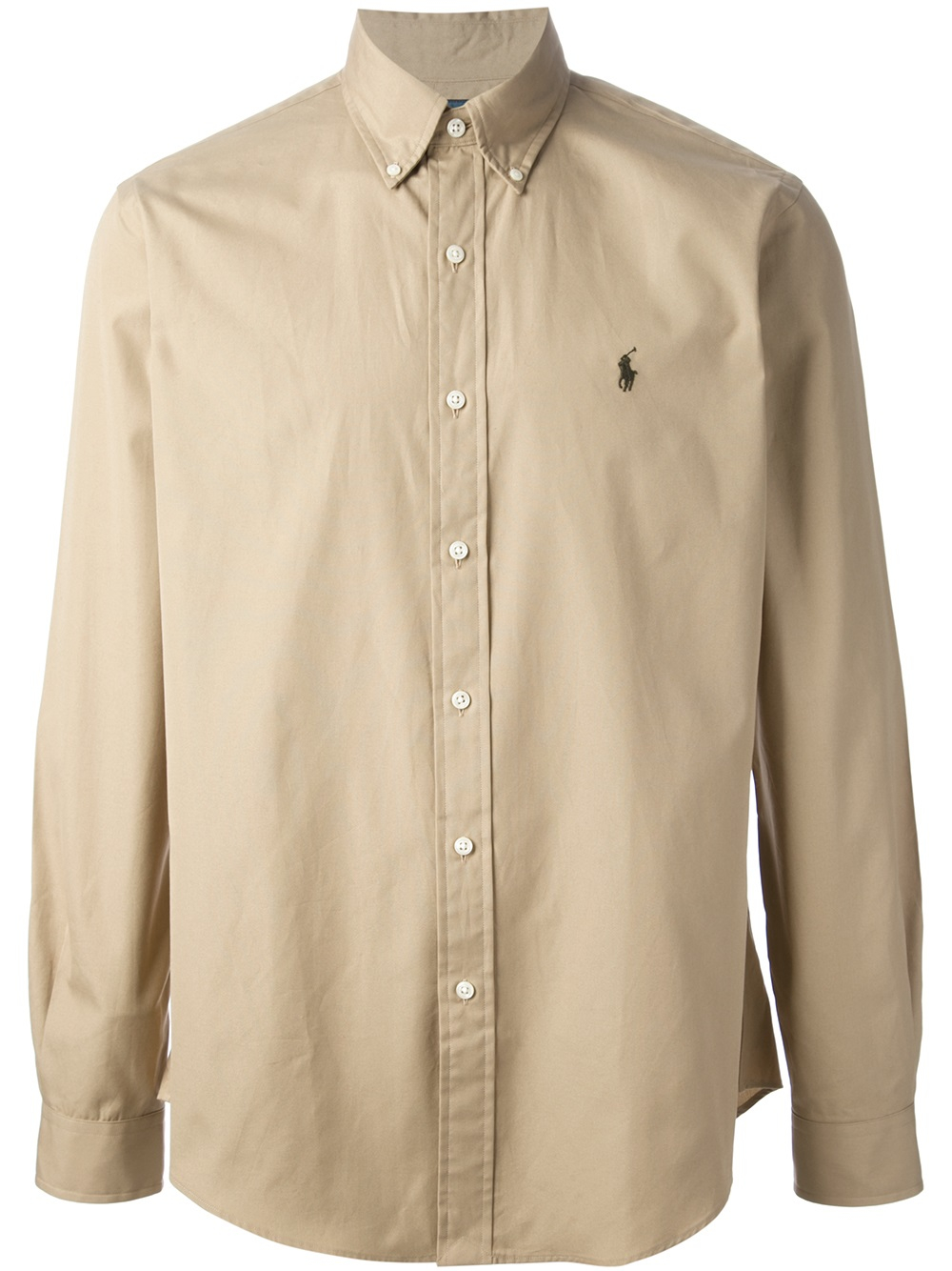 Polo Ralph Lauren Button Down Collar Shirt in Natural for Men | Lyst