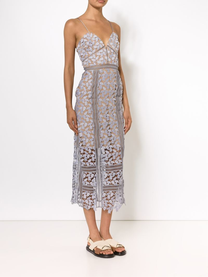 arabella lace midi dress