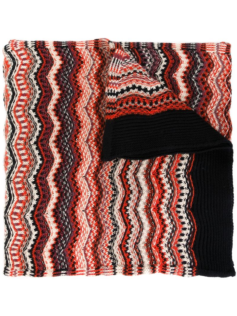 Missoni Zig Zag Knit Scarf in Multicolor (MULTICOLOUR) Lyst