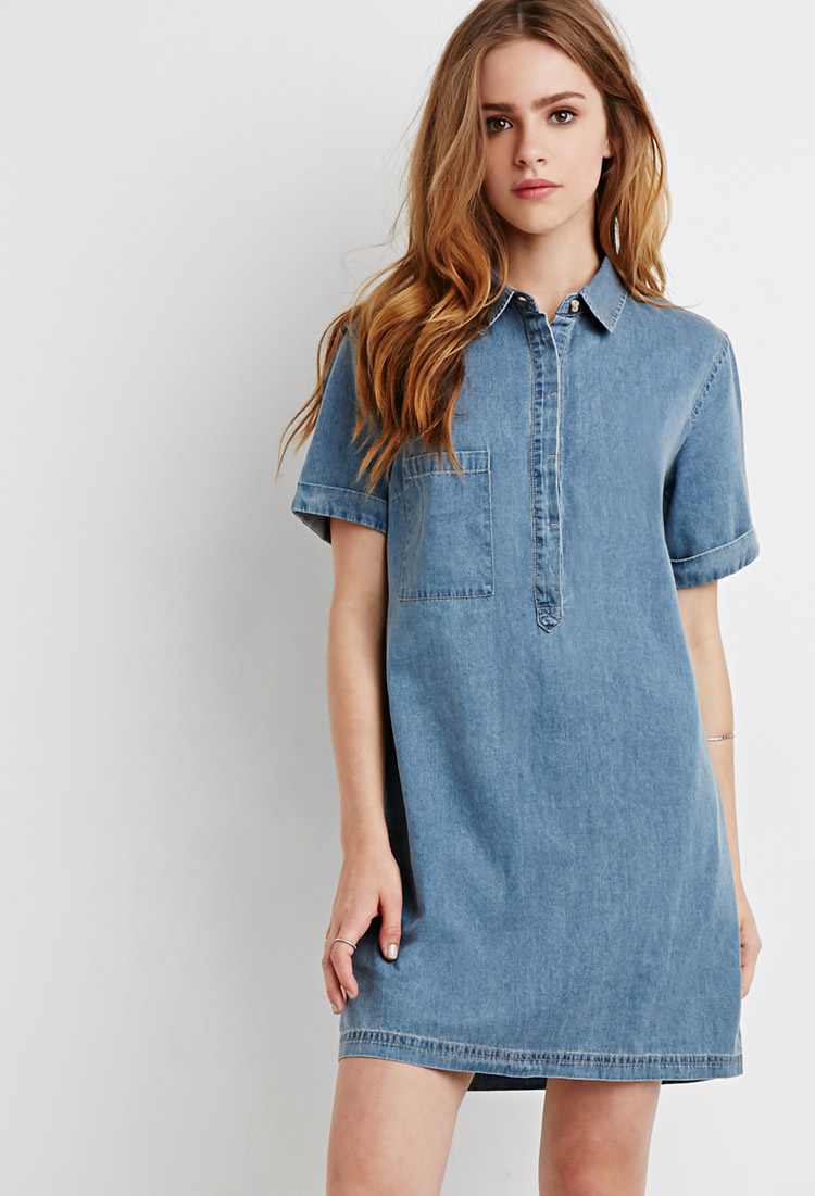 forever 21 denim shirt