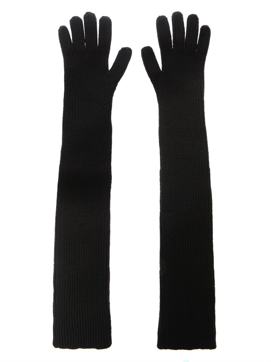 long knit gloves
