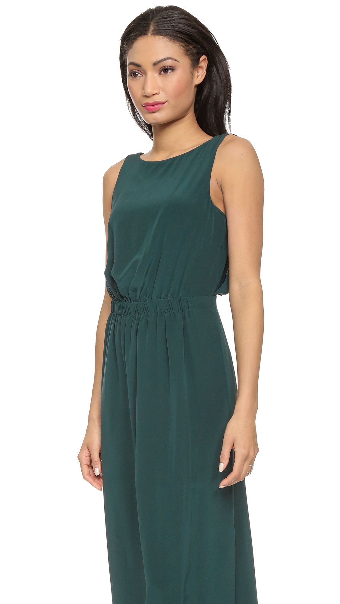 Club Monaco Mariam Silk Maxi Dress Forest in Green Lyst