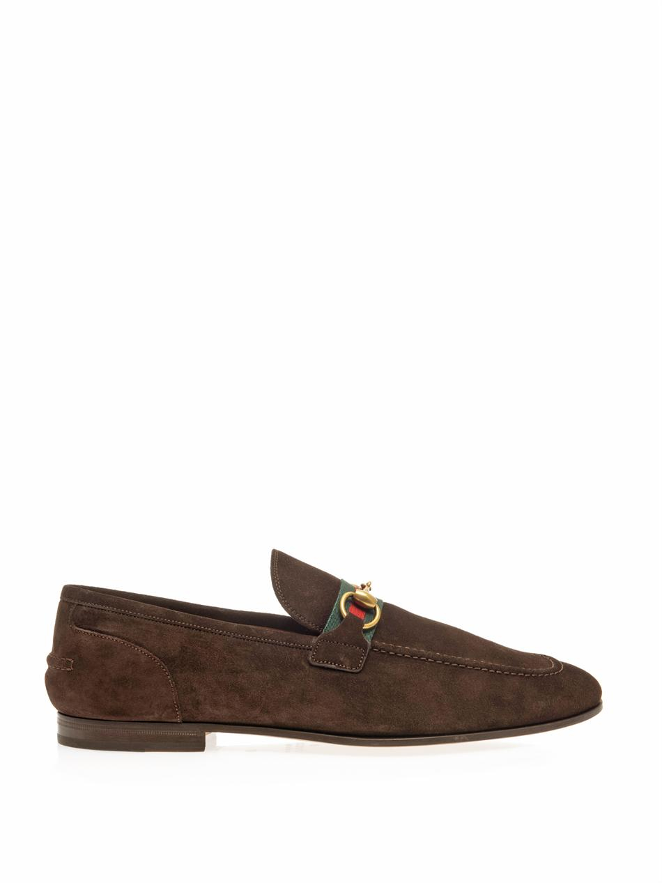 gucci horsebit loafers suede