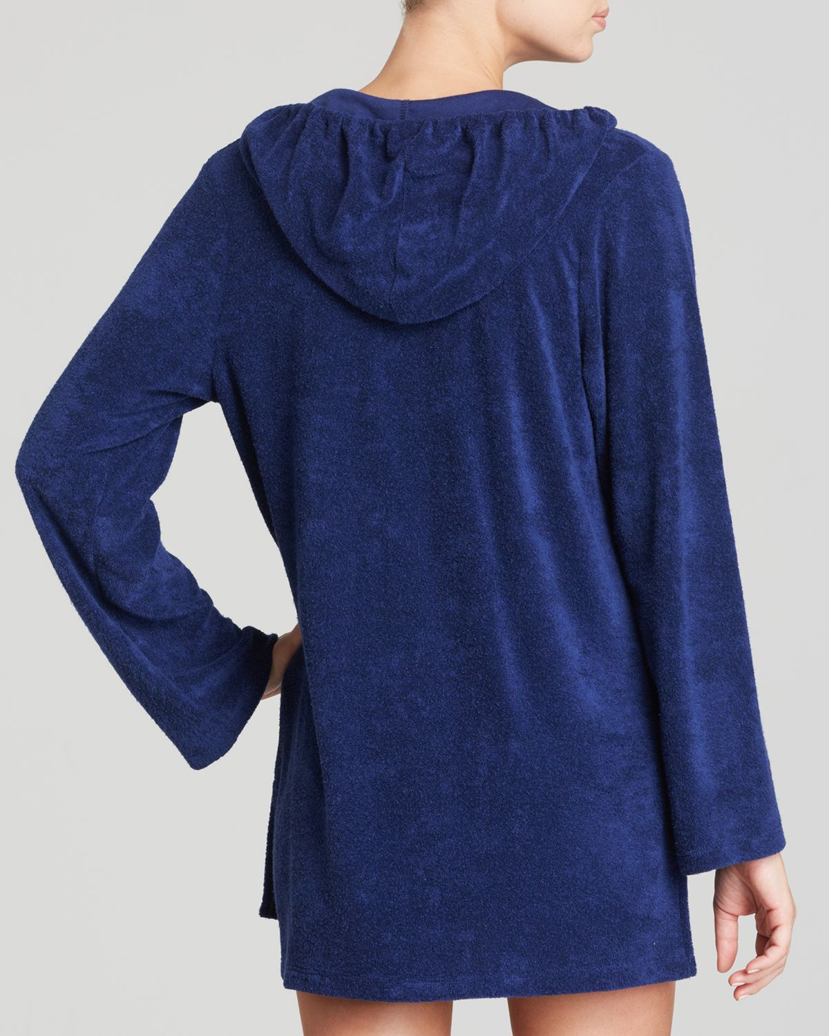Splendid Terry Hooded Swim Cover Up Tunic in Navy (Blue) Lyst