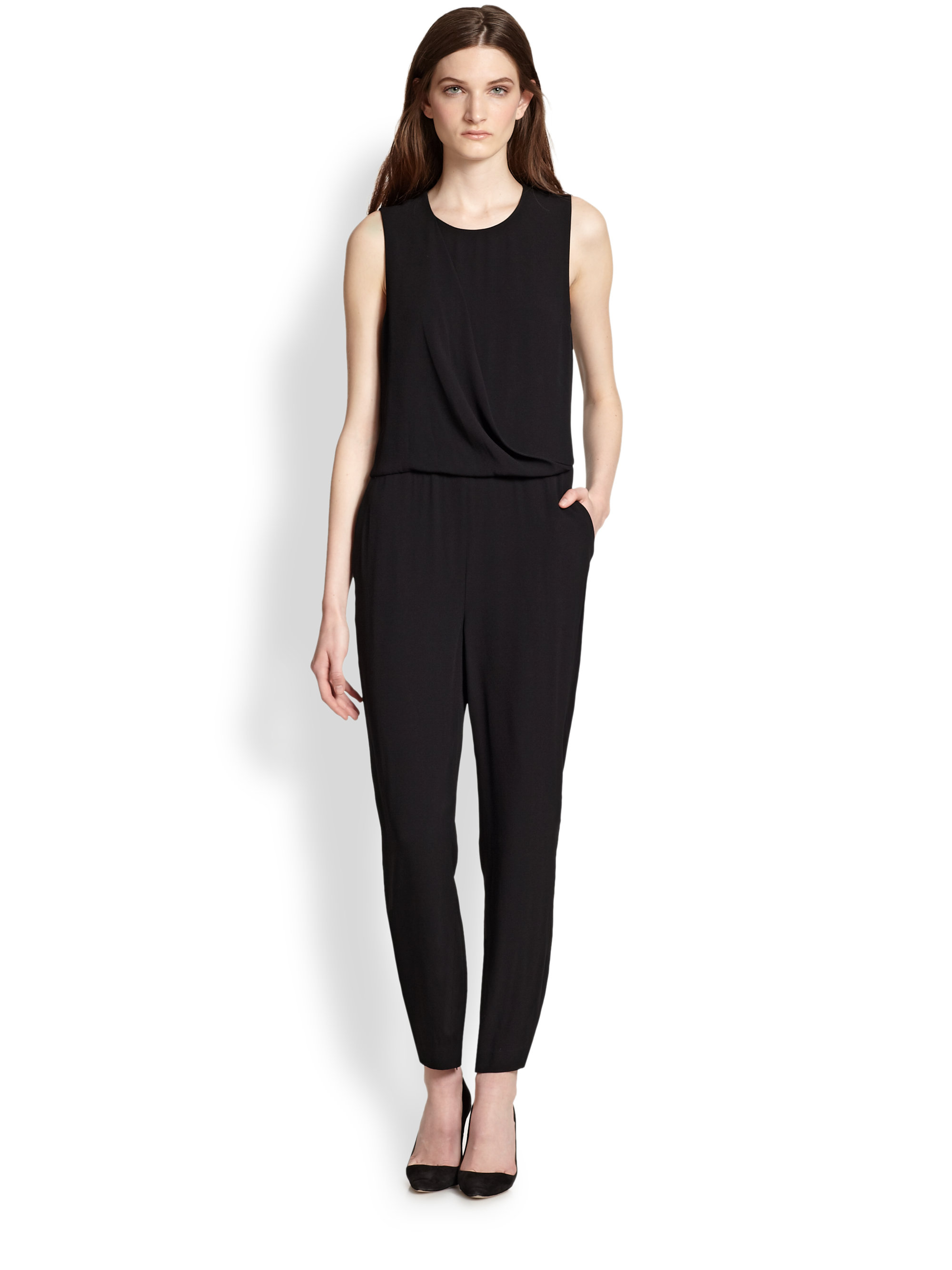 Theory Daimine Jumpsuit in Black | Lyst