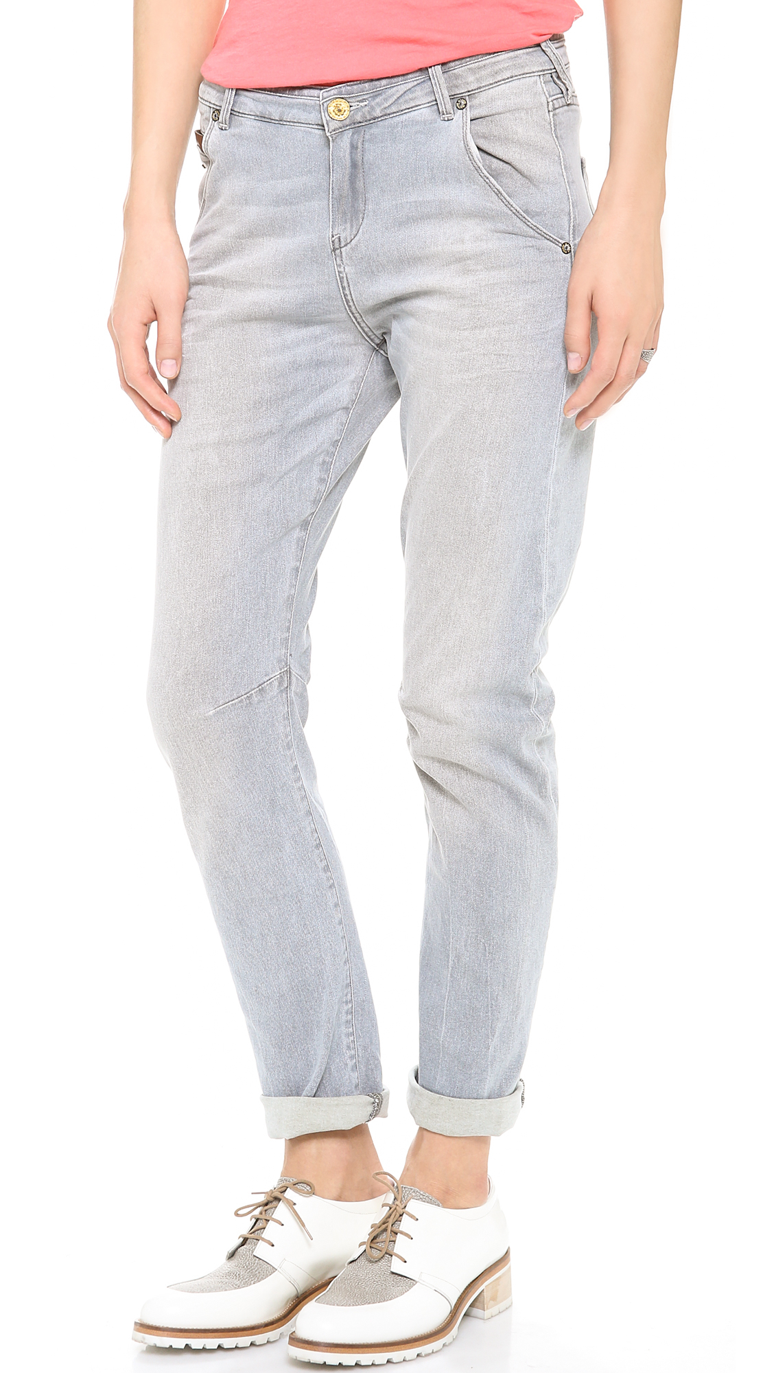 Maison Scotch Mademoiselle Jeans Grey in Gray | Lyst