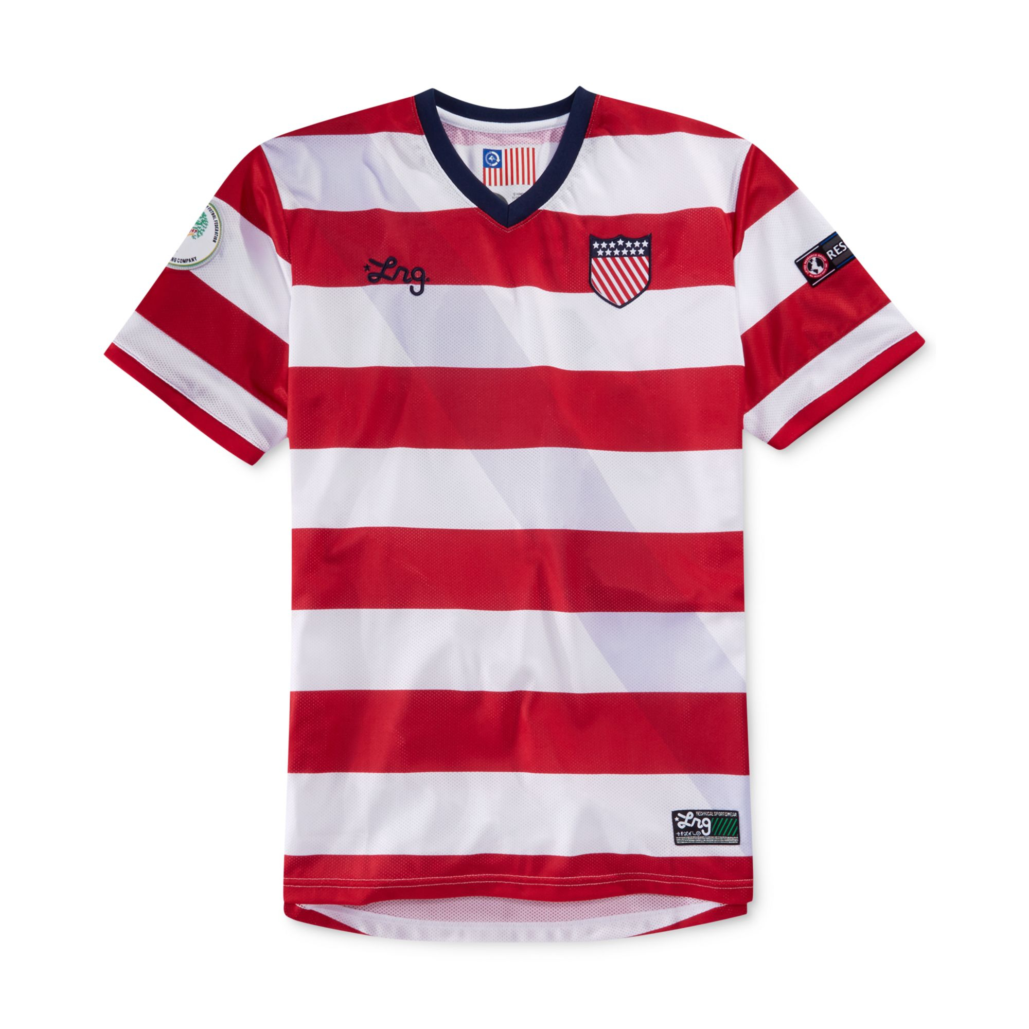 striped soccer jersey