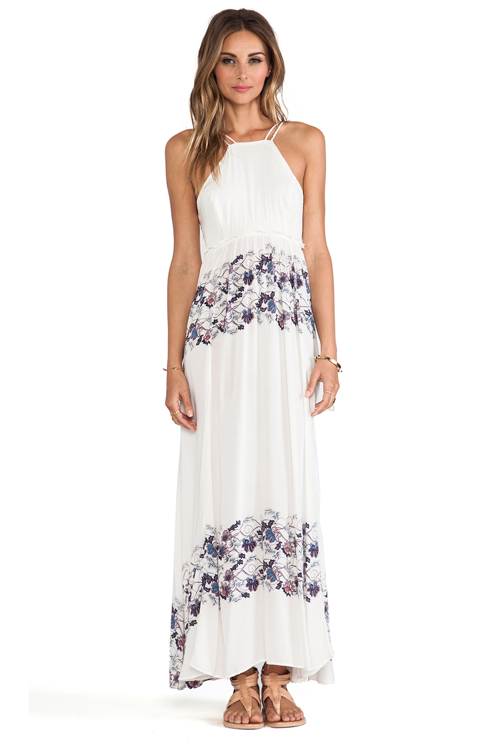 Free People Babydoll Maxi Dress in Cream Combo (Natural ...