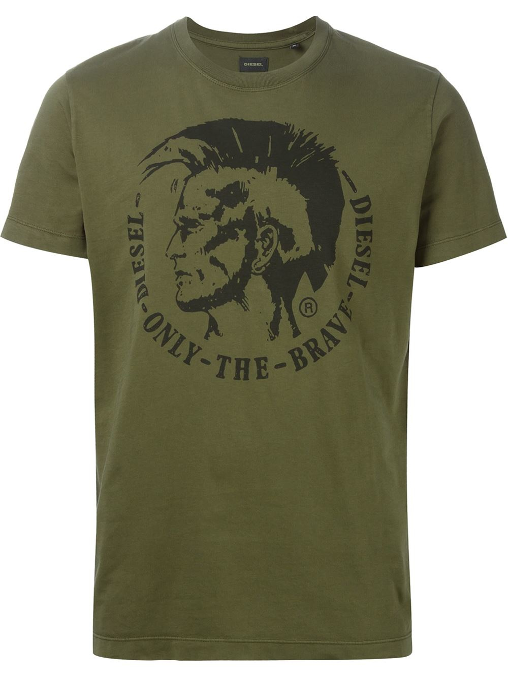 DIESEL Cotton Only The Brave T-shirt in Green for Men - Lyst