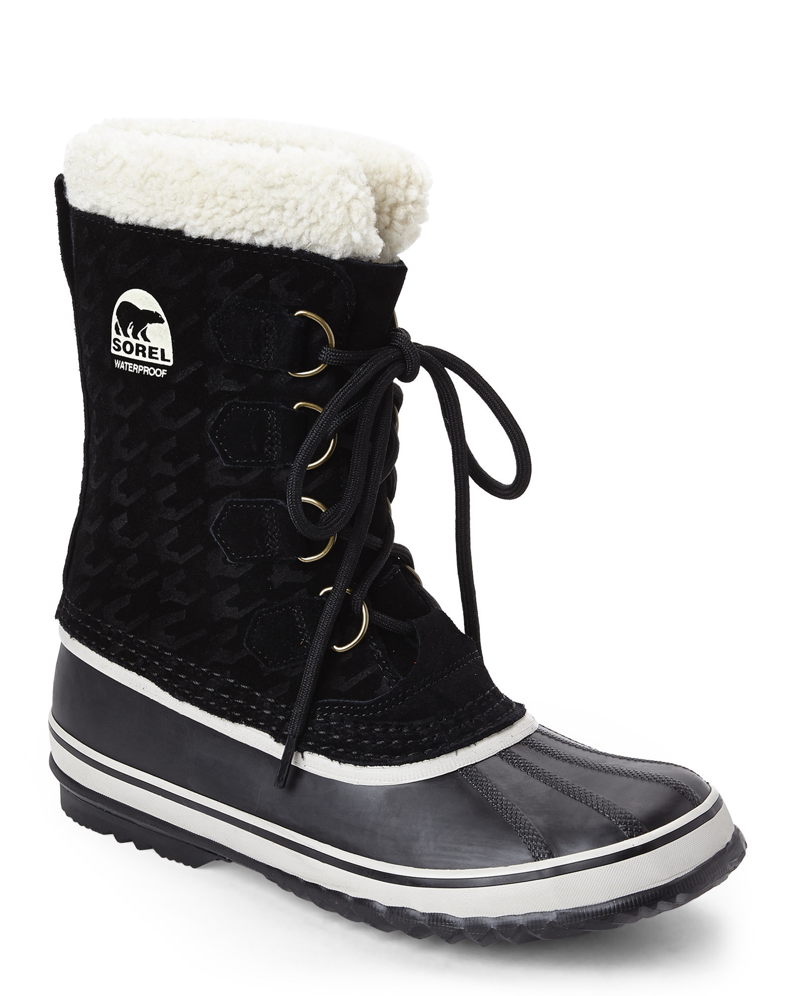 Sorel Rubber ® Winter Carnival Waterproof Cold Weather Faux Fur Boots in Black Lyst