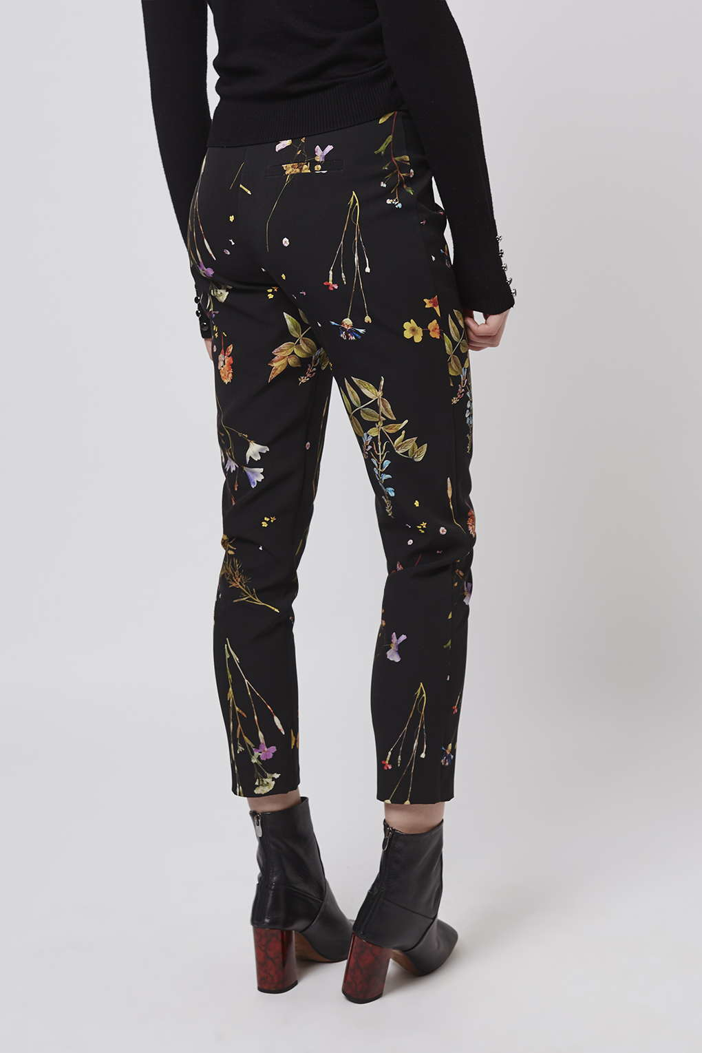floral cigarette pants