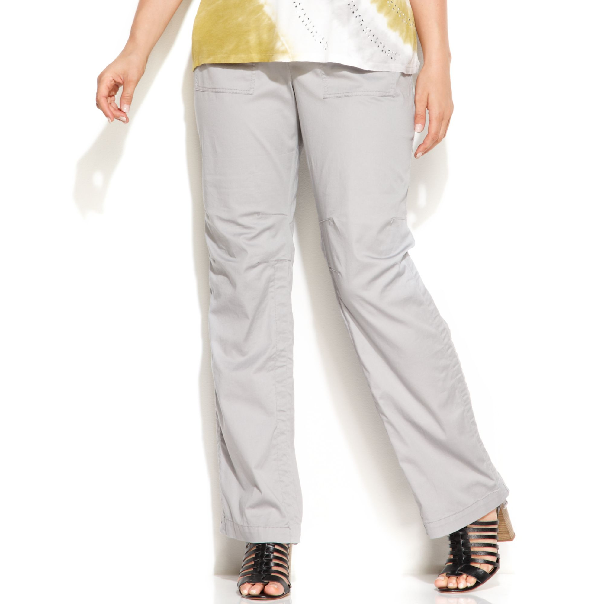 INC International Concepts Plus Size Convertible Cargo Pants in Sky Grey (Gray) - Lyst