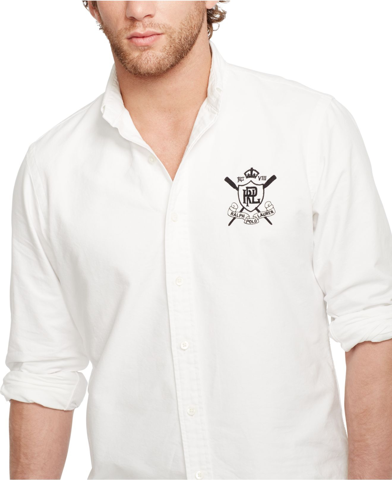 Polo Ralph Lauren Oxford Crest Shirt in White for Men - Lyst