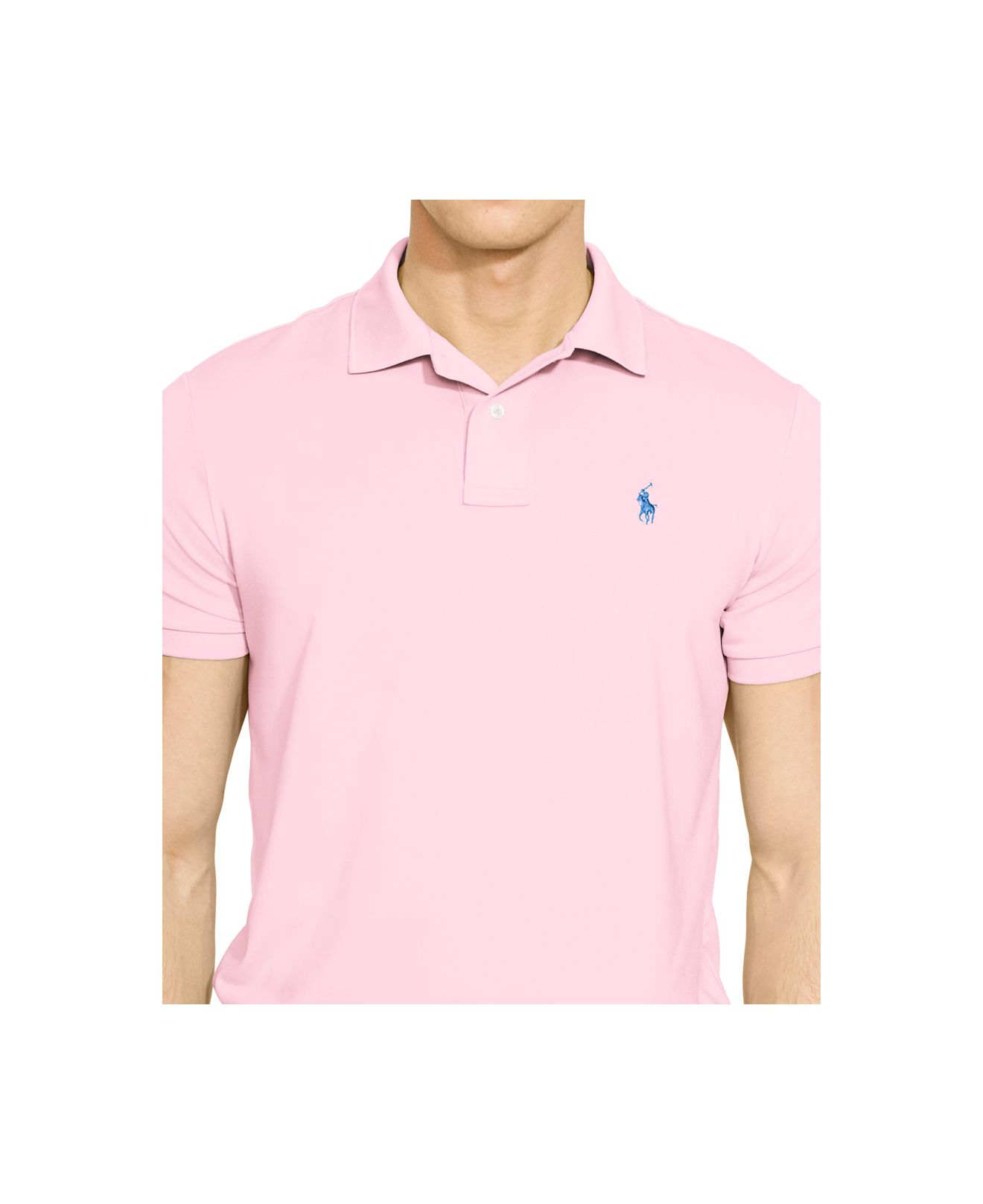 Polo Ralph Lauren Performance Jersey Polo Shirt in Pink ...