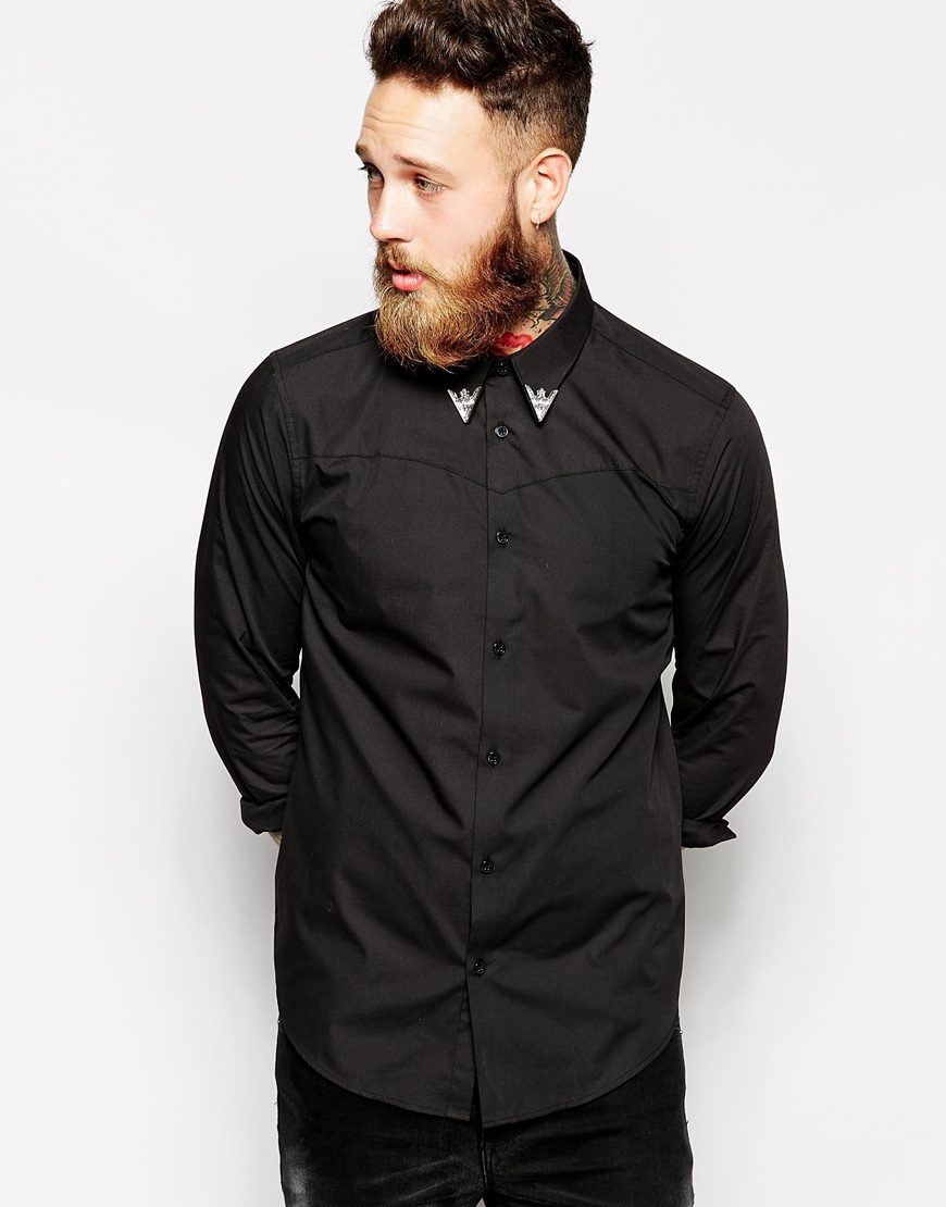 black and smart shirt dress