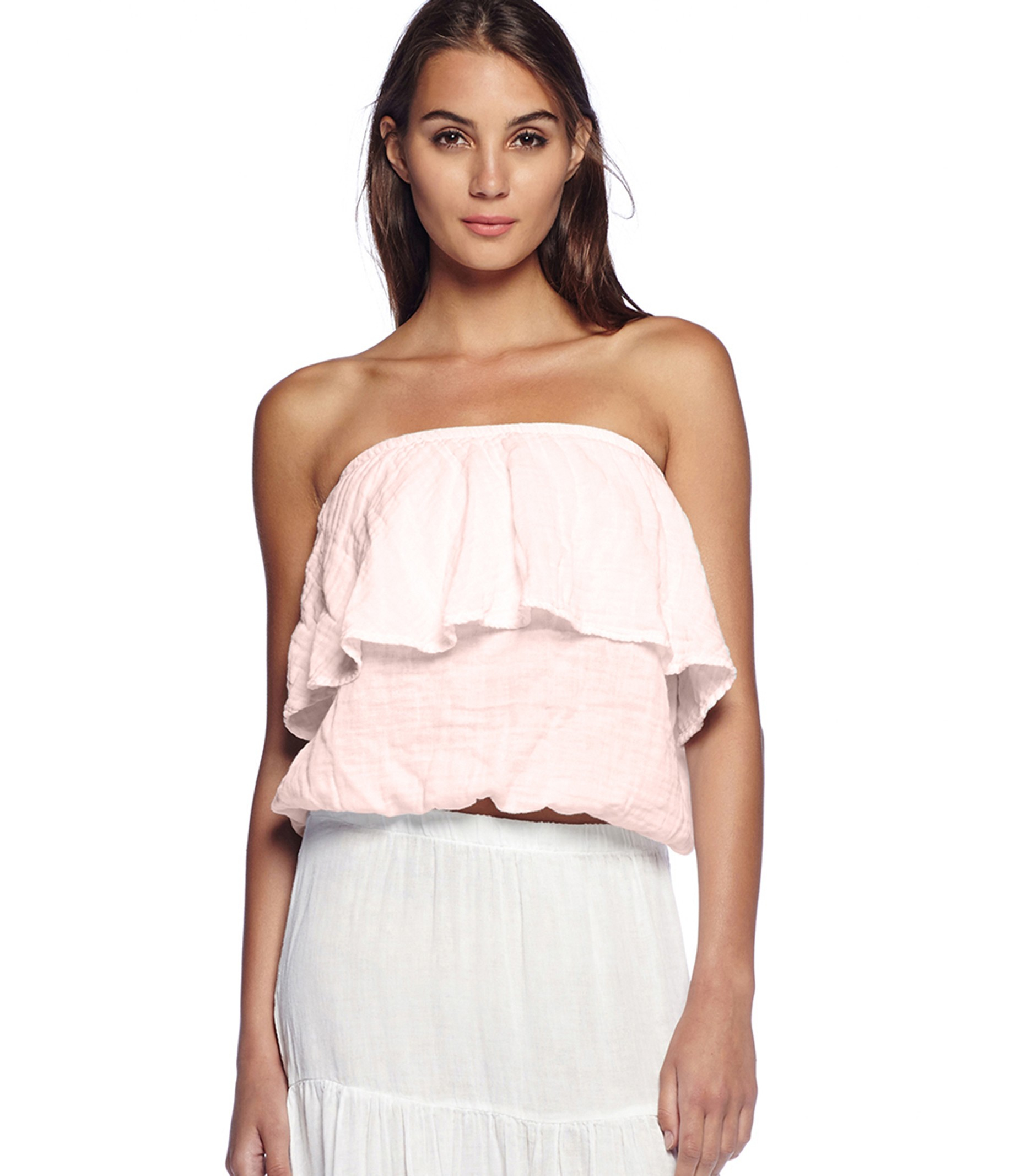 Michael Stars Gauze Blouson Tube Top in Pink (ROSEWATER) Lyst