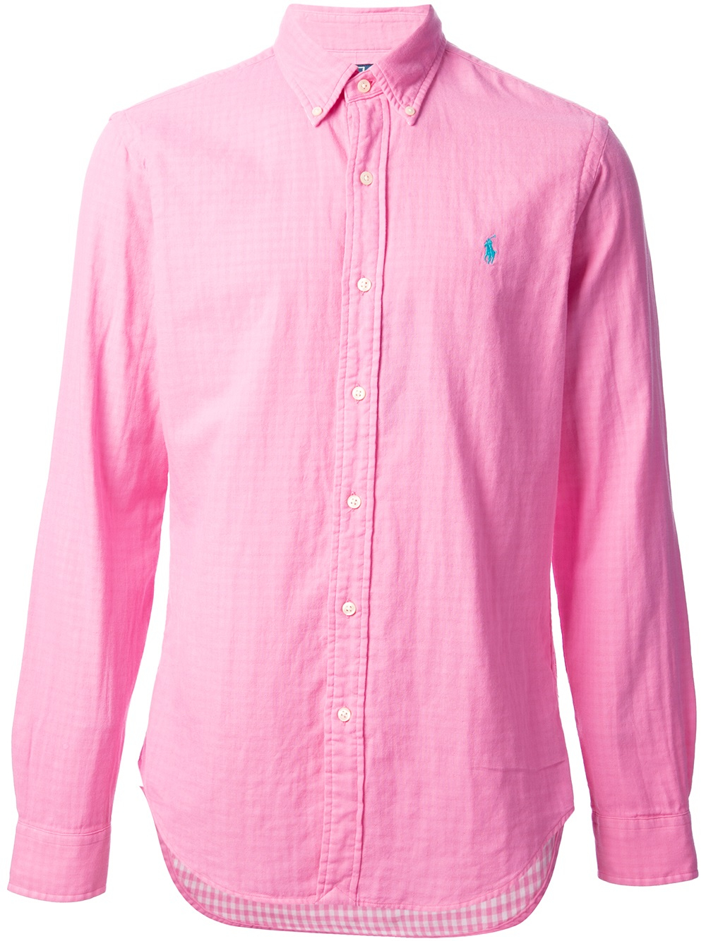 pink ralph lauren button down shirt