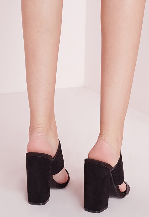 Double strap block heel mules shop
