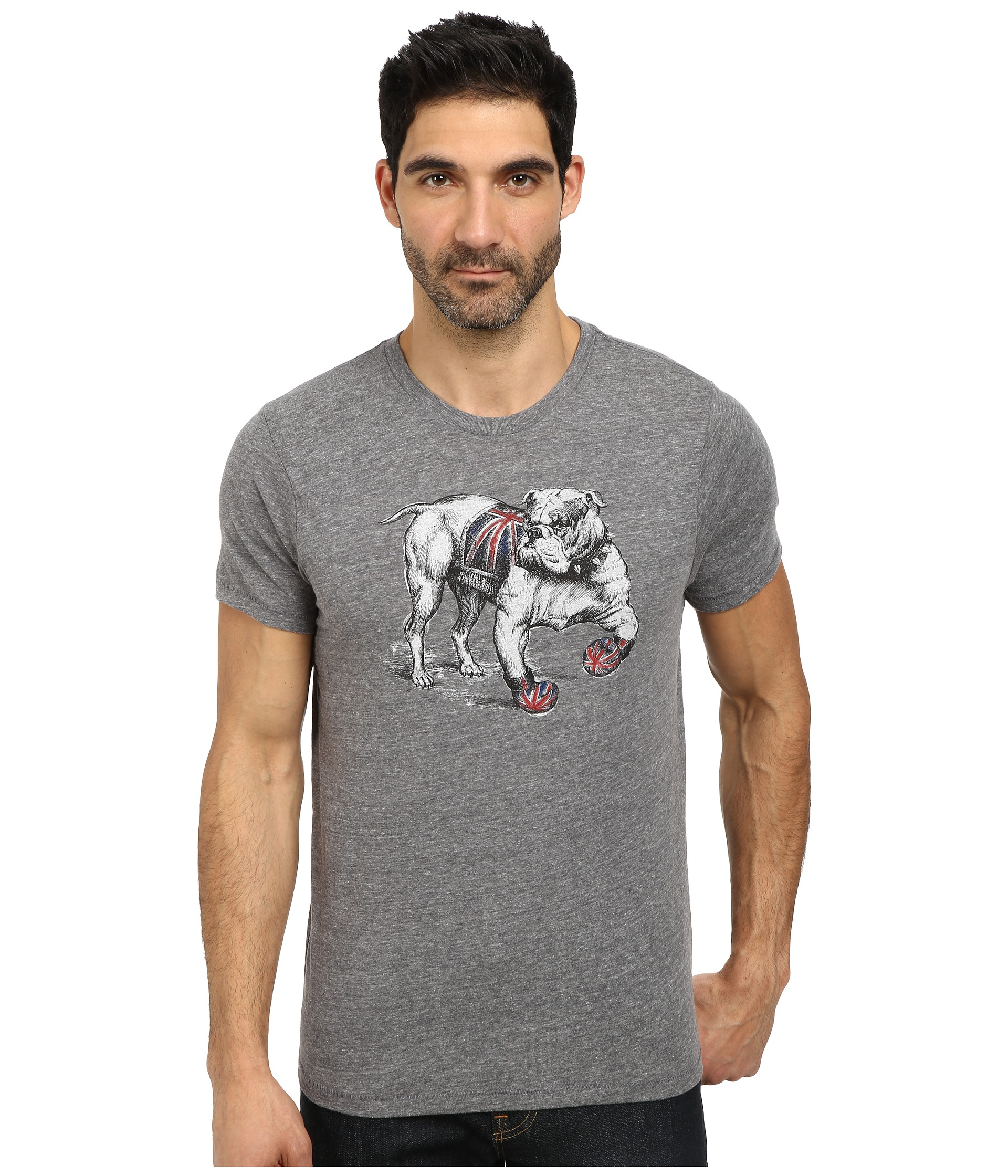 Lucky Brand Bulldog Graphic Tee in Gray for Men (Grey) | Lyst