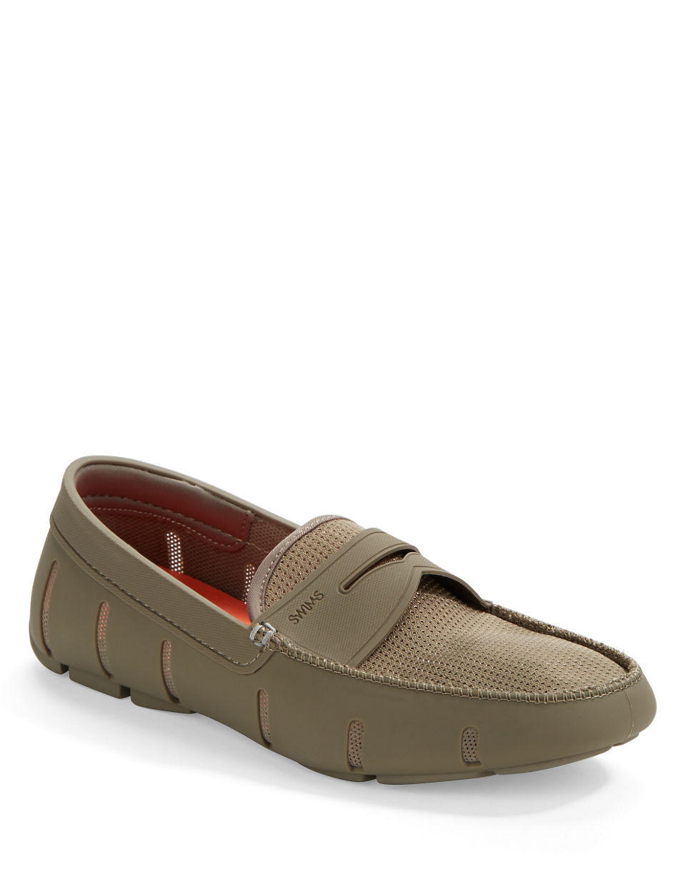 Swims Rubber Penny Loafers in Khaki for Men | Lyst