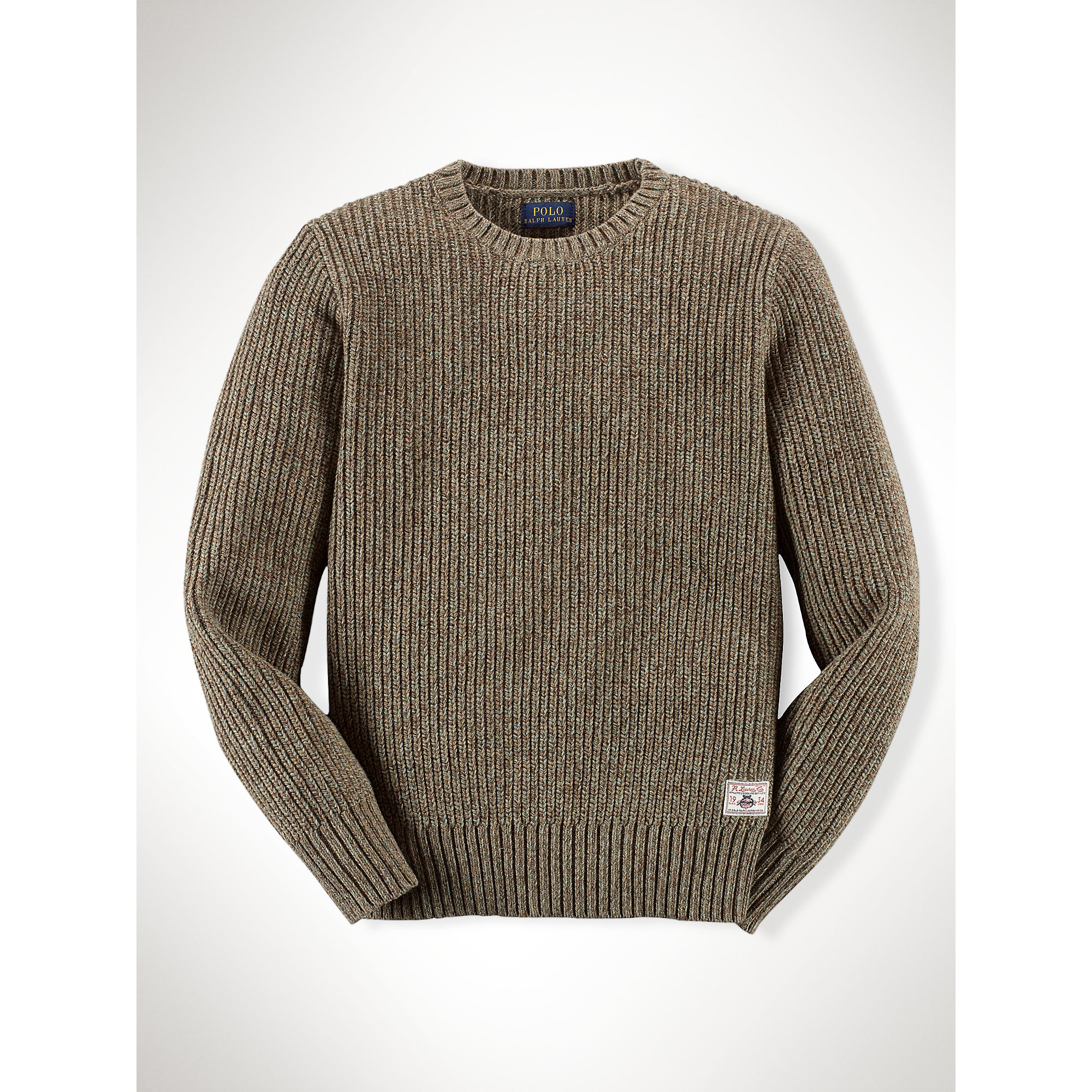 Ralph lauren Cotton Ragg Sweater in Khaki for Men (tan/sage utility
