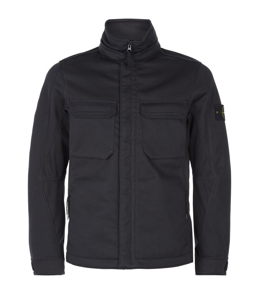 Stone Island Cotton Soft Shell-r Terry Jacket in Blue for Men | Lyst Canada