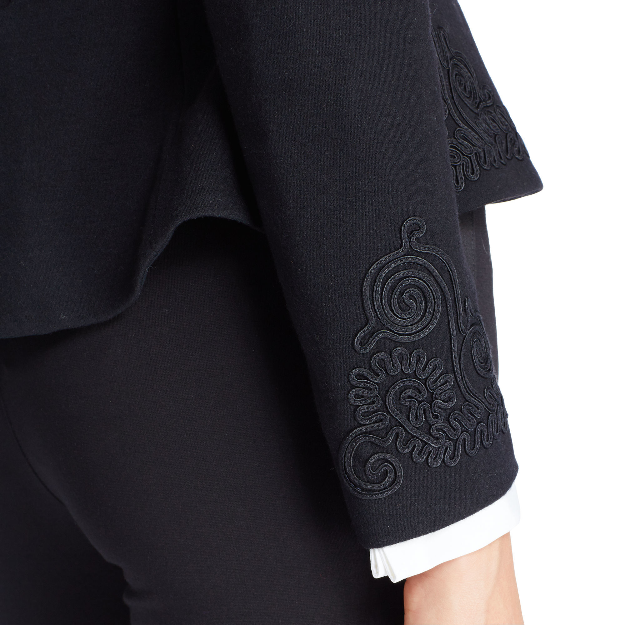 Polo Ralph Lauren Soutache-trim Wool Jacket in Black - Lyst