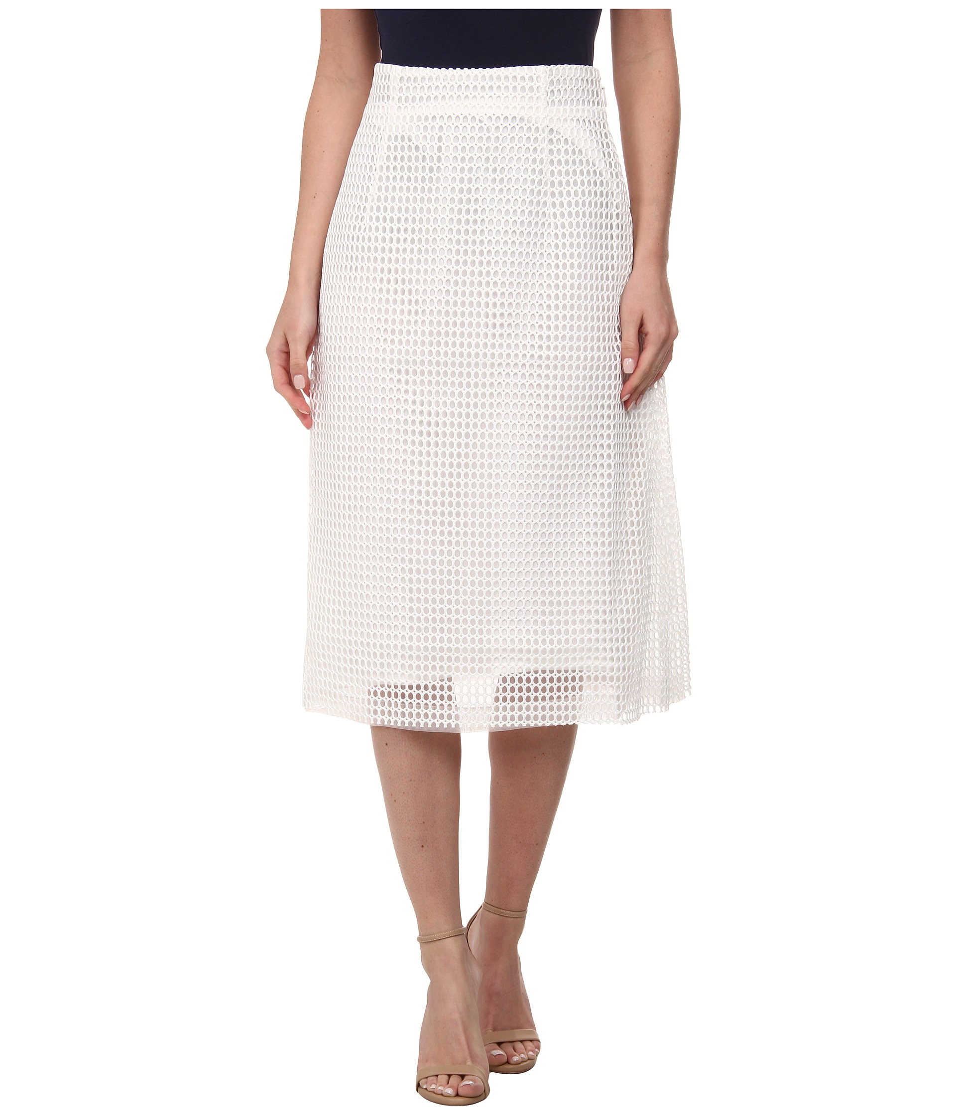 French Connection Space Lace Skirt in White (Summer White) | Lyst