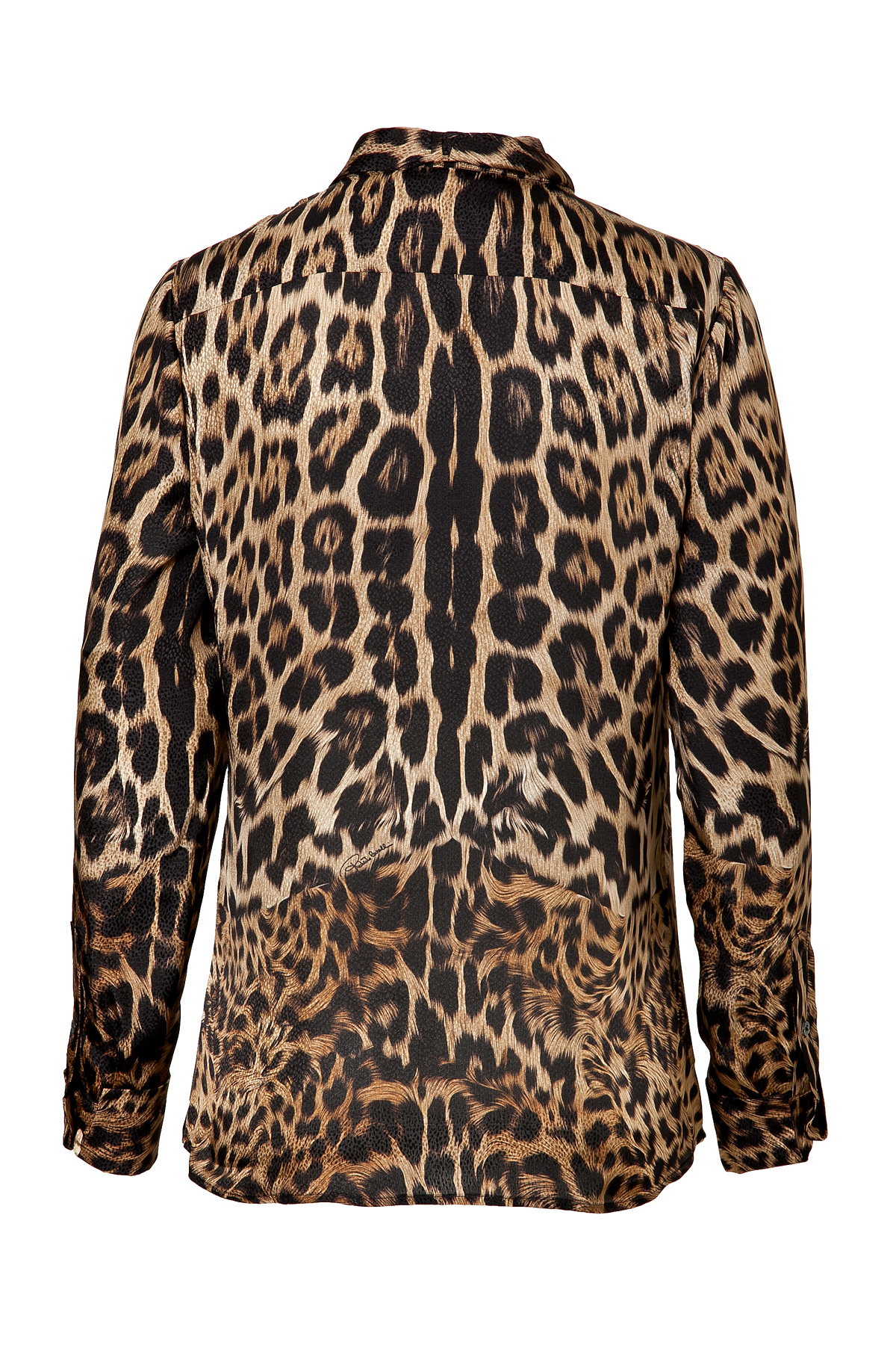 Roberto Cavalli Leopard Print Tie Neck Blouse - Animal Prints in Brown ...