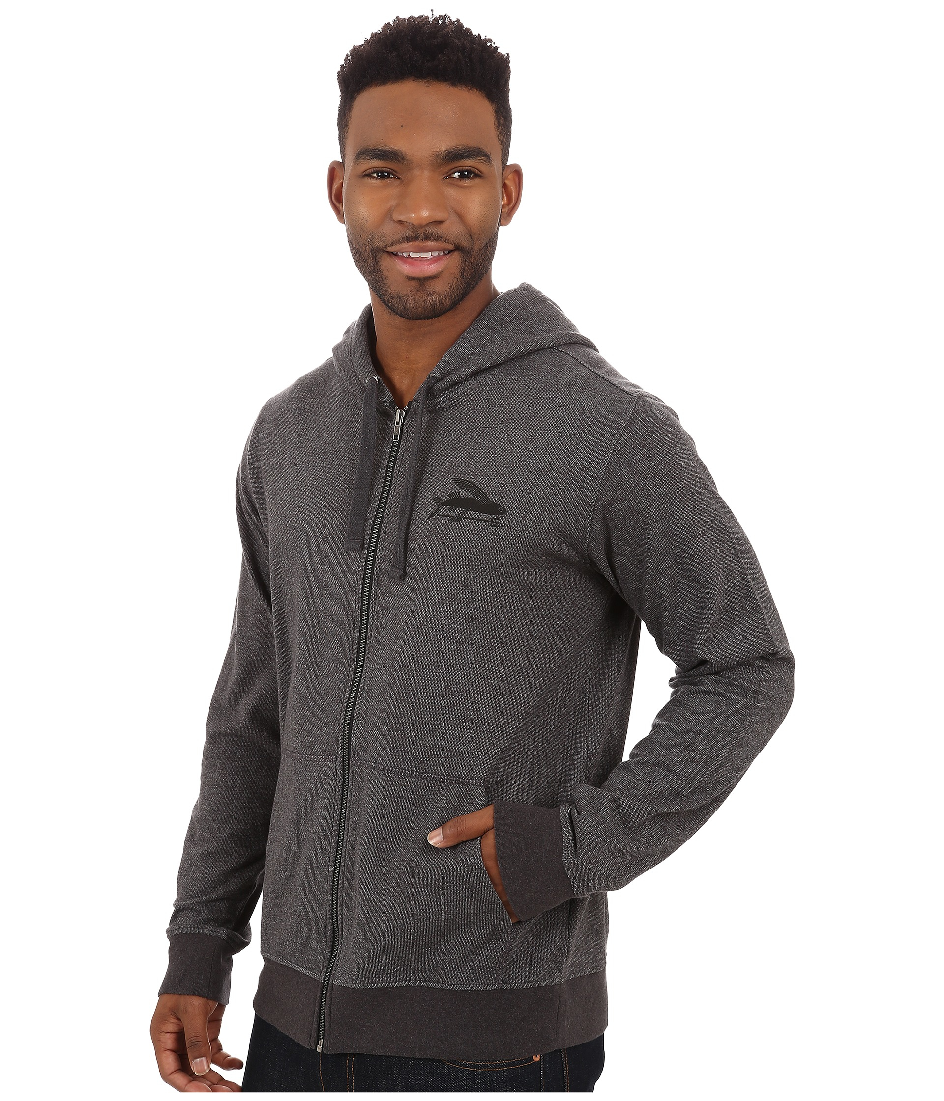 Patagonia Flying Fish Lightweight Full-zip Hooded Sweatshirt in