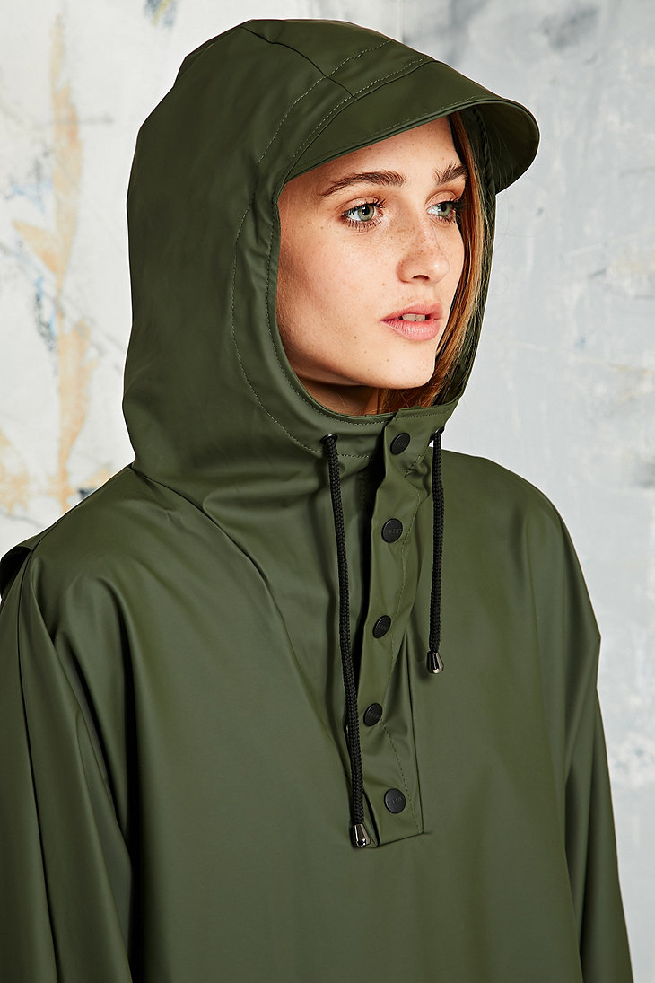 Rains Waterproof Poncho in Green in Khaki (Natural) Lyst