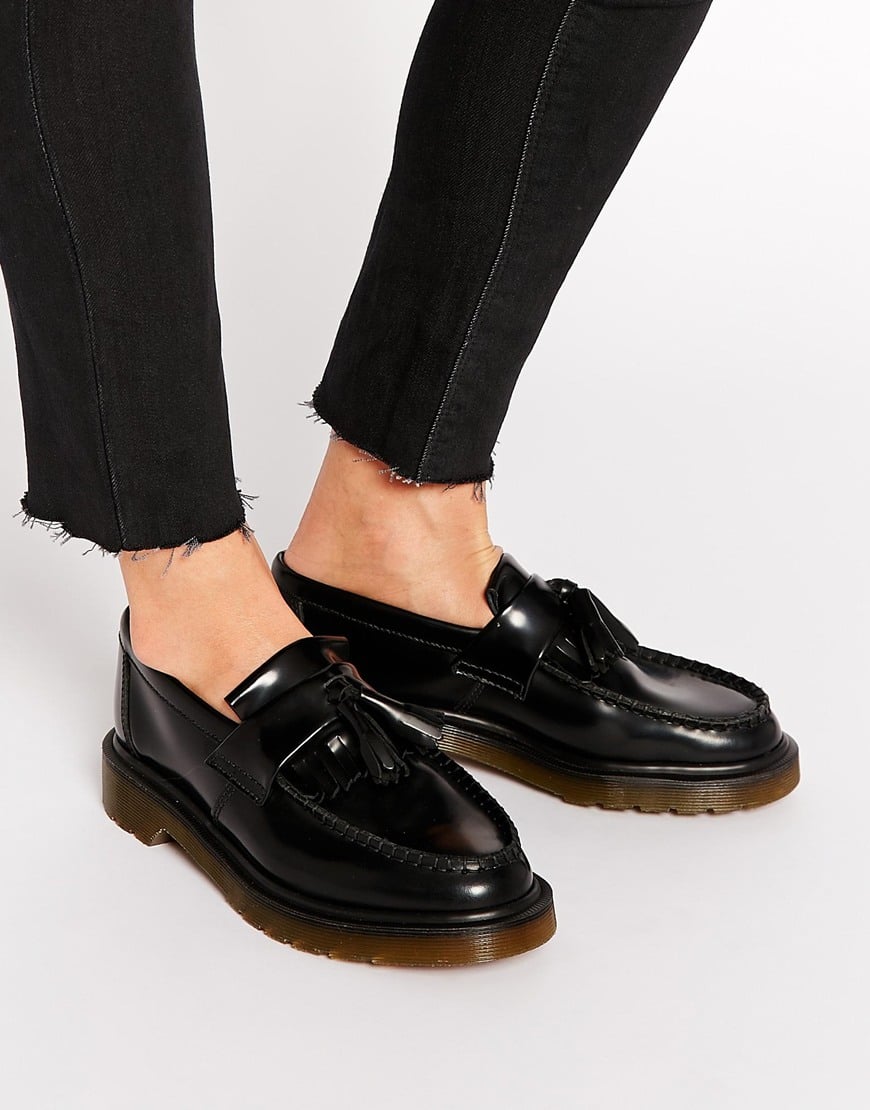 Lyst - Dr. martens Adrian Black Leather Tassel Loafer Flat Shoes in Black