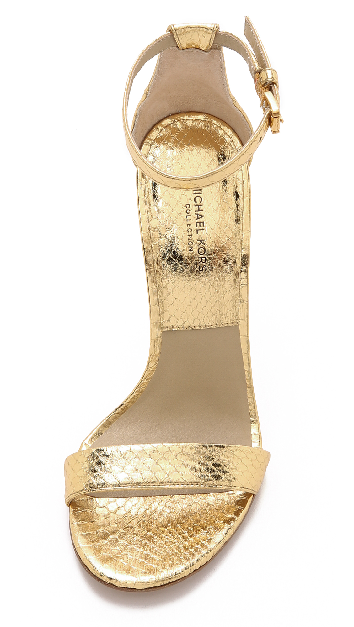 michael kors gold sandals heels