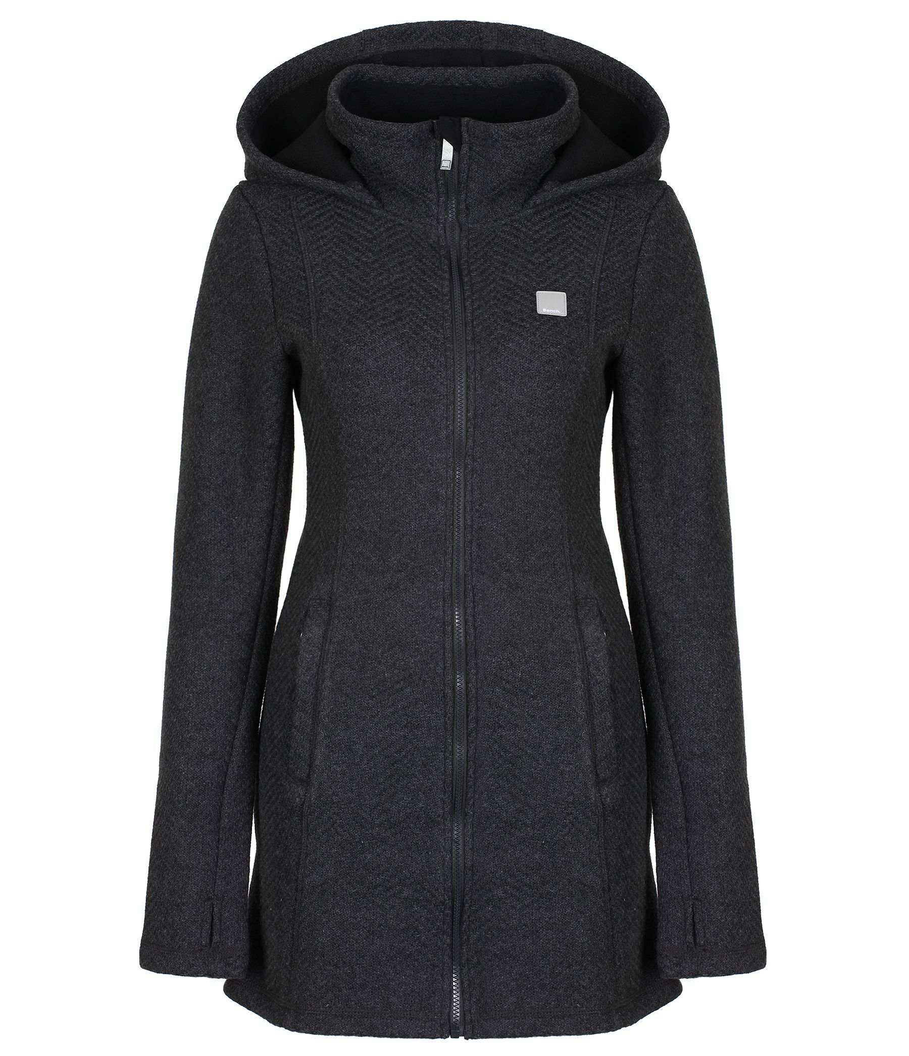 Bench Loris Long Funnel Neck Hoodie in Black Lyst