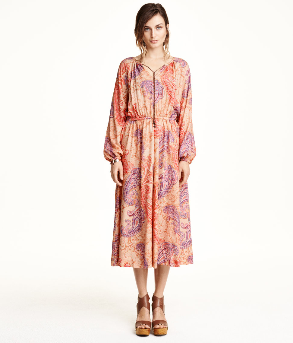 h and m paisley dress