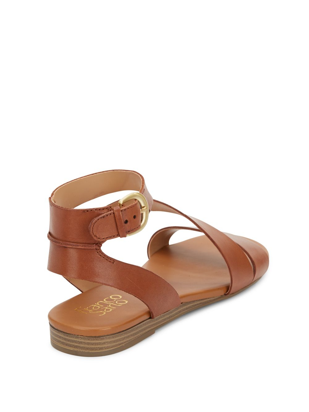Franco Sarto Gustar Leather Sandals in Natural - Lyst