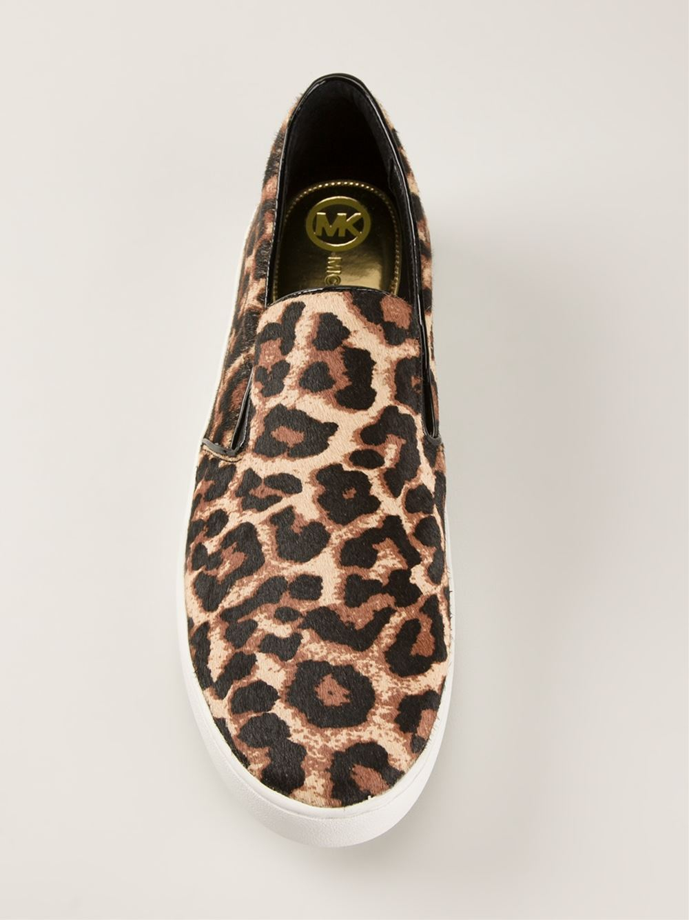 Michael Kors Keaton Leopard Print Slipon Sneakers in Black - Lyst